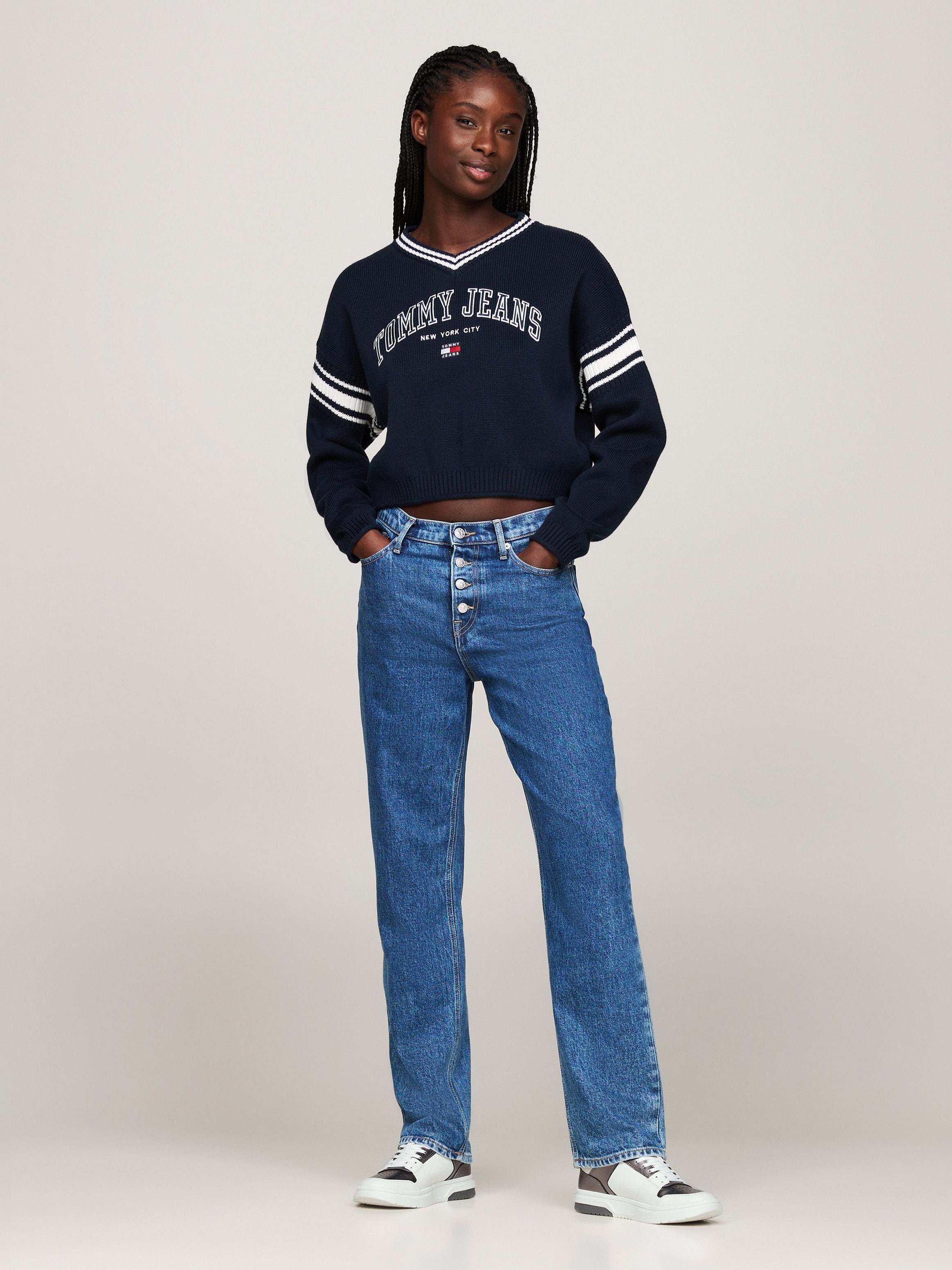 TOMMY JEANS Plateausneakers THE BROOKLYN METALLIC vrijetijdsschoen, lage schoen, veterschoen met zijlogo
