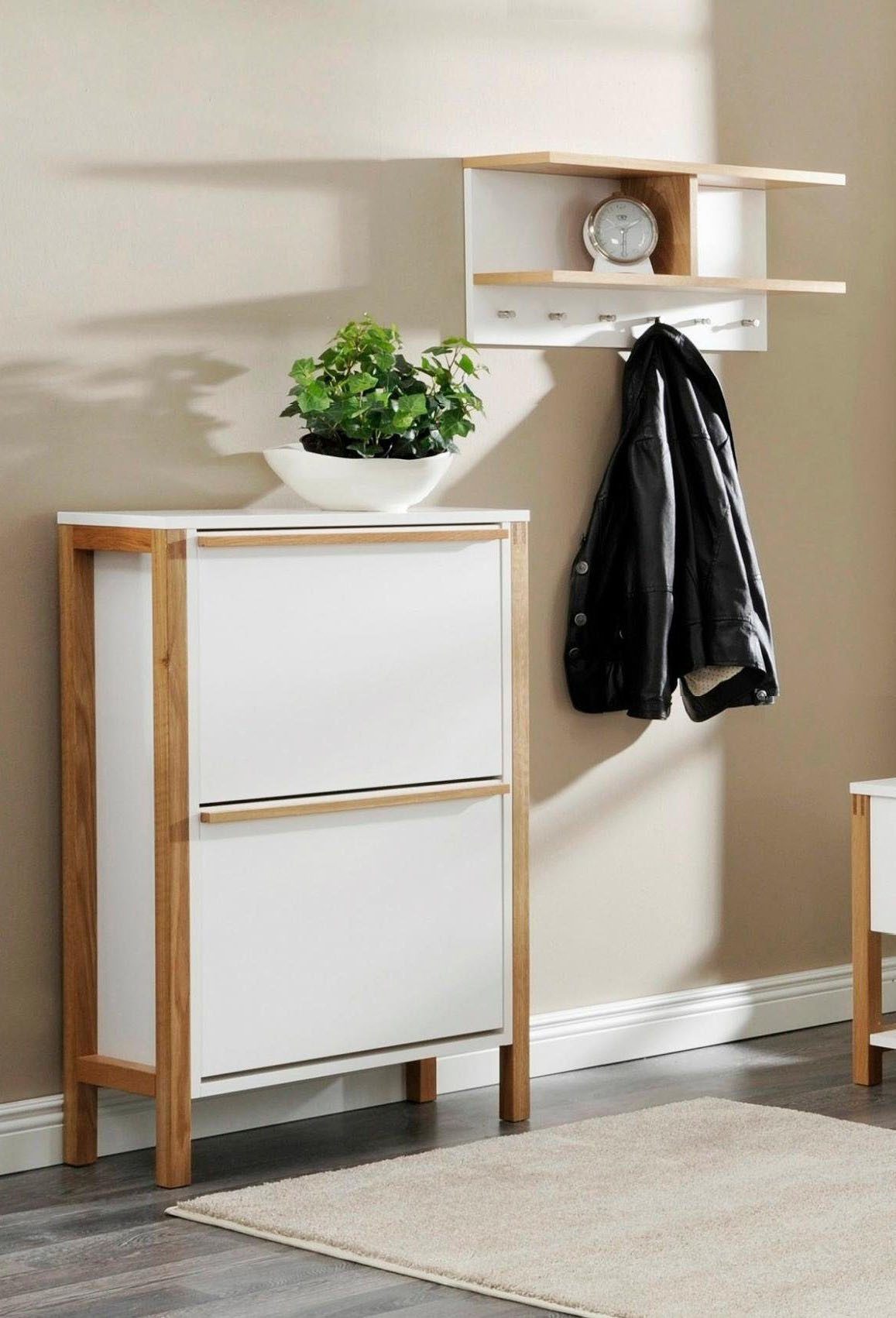 Woodman Kapstokpaneel Northgate Houtfineer van eiken, met 6 haken