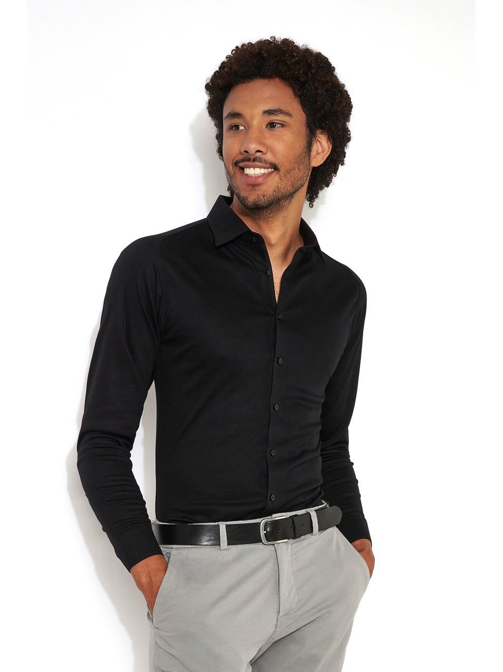 Desoto Overhemd met lange mouwen Casual Kent 1/1 heren overhemden maat XXL zwart