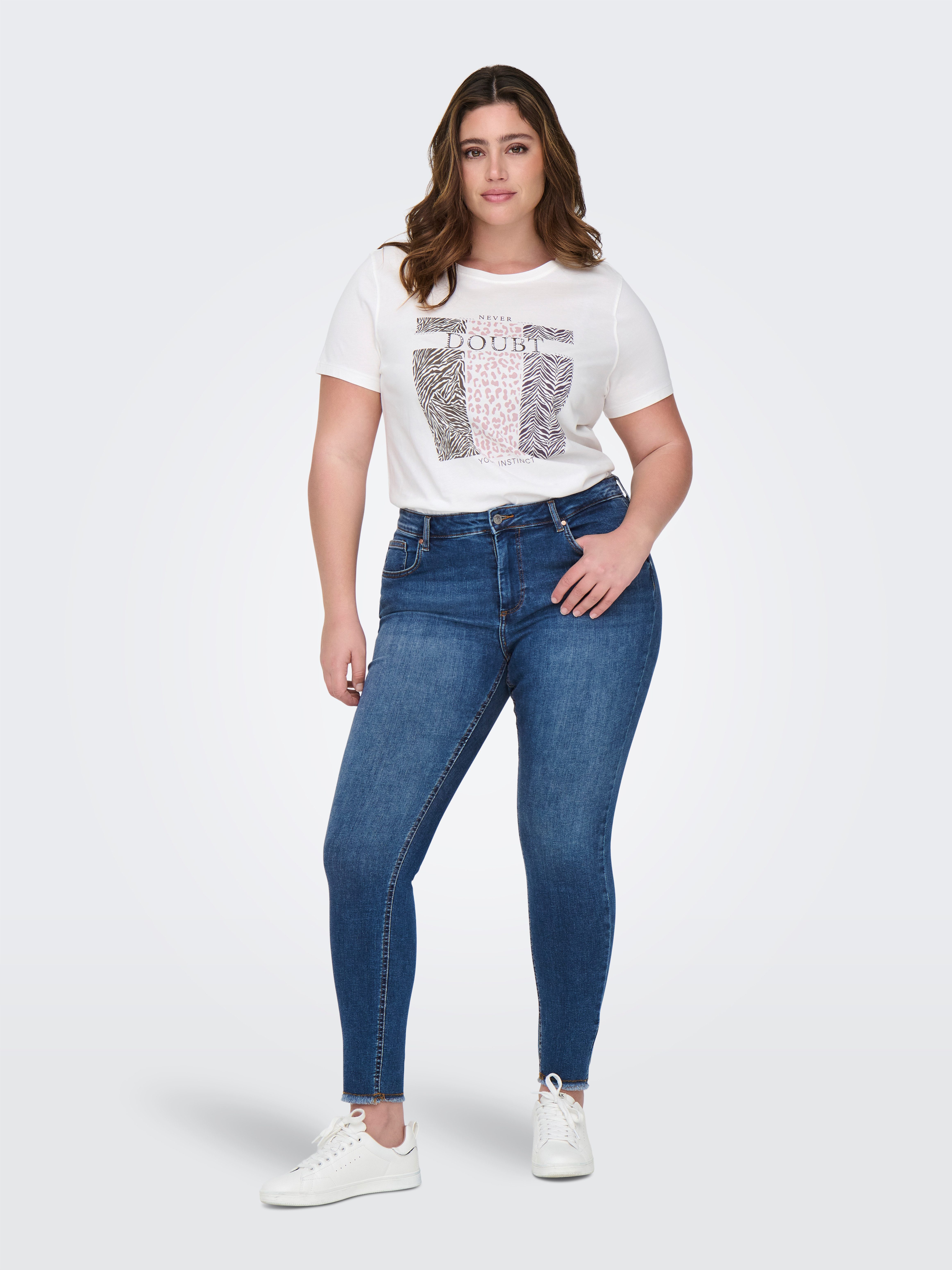 ONLY CARMAKOMA Skinny fit jeans CARWILLY REG SK ANK RW DNM TAI263 NOOS