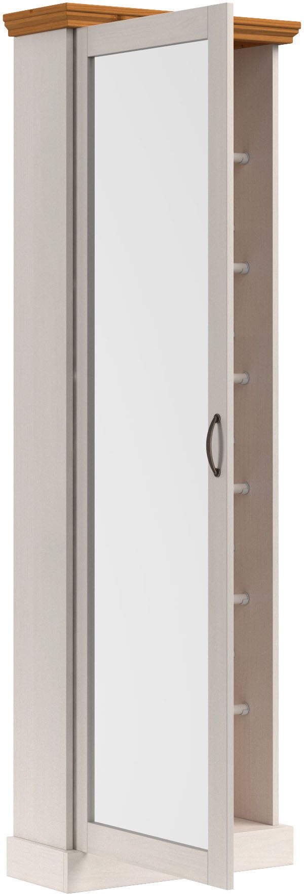 Home affaire Schoenenkast Selma met spiegelt deur en 6 schoenrijen, breedte 60 cm, hoogte 180 cm