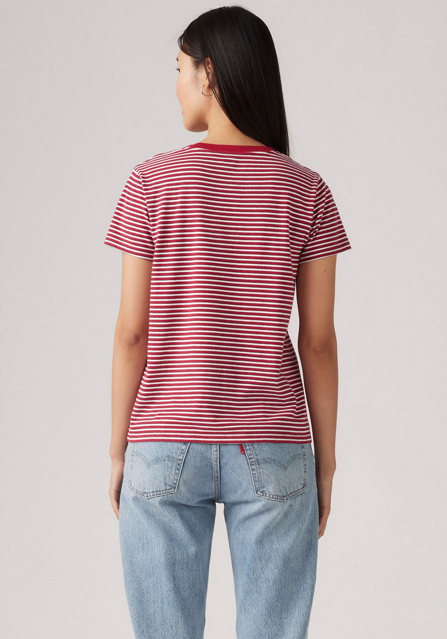 Levi's® Shirt met V-hals PERFECT VNECK met mini-batwing-logoborduursel