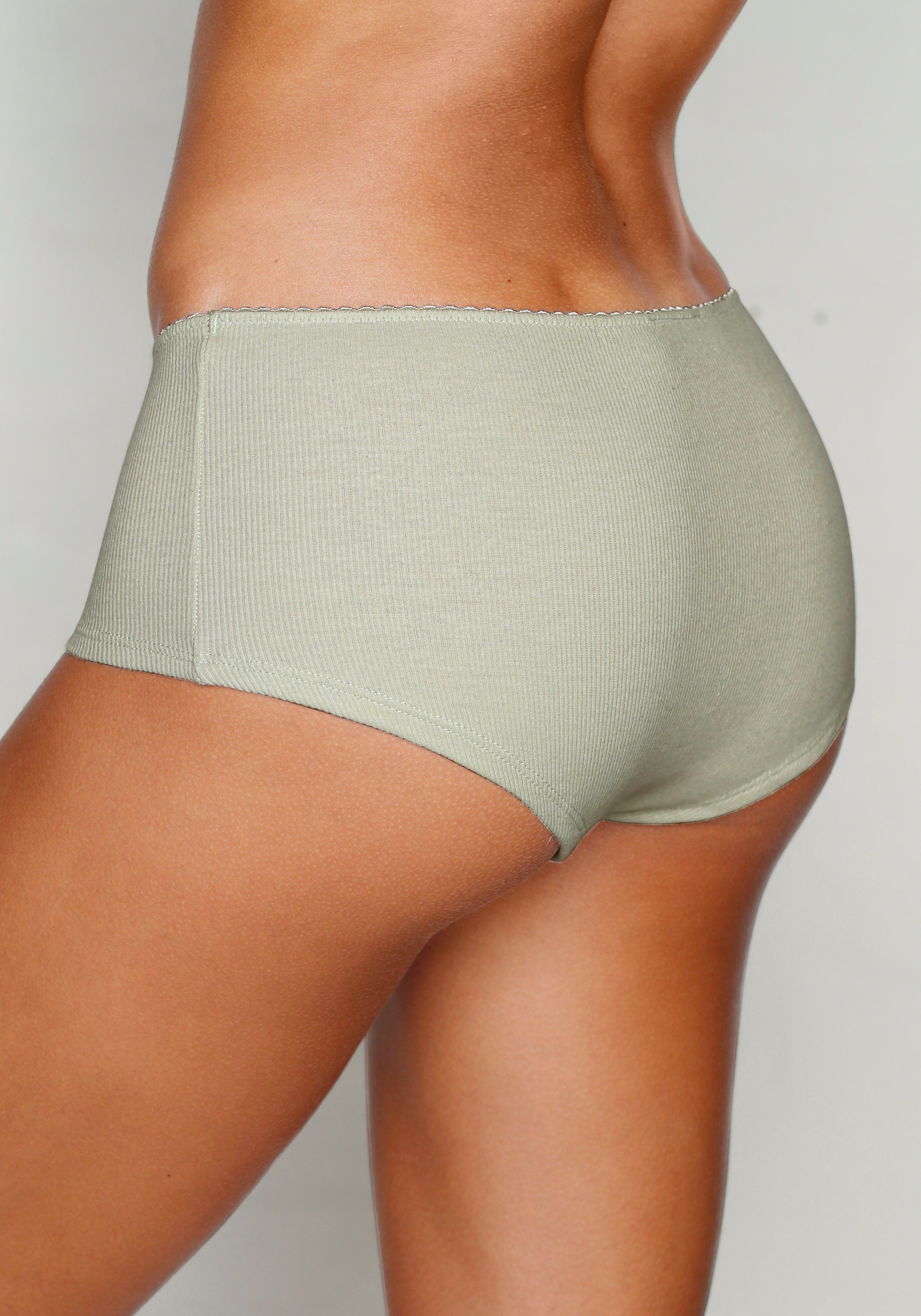 Vivance Hipster van zachte en elastische ribstof met delicate roosjes vooraan (3 stuks)