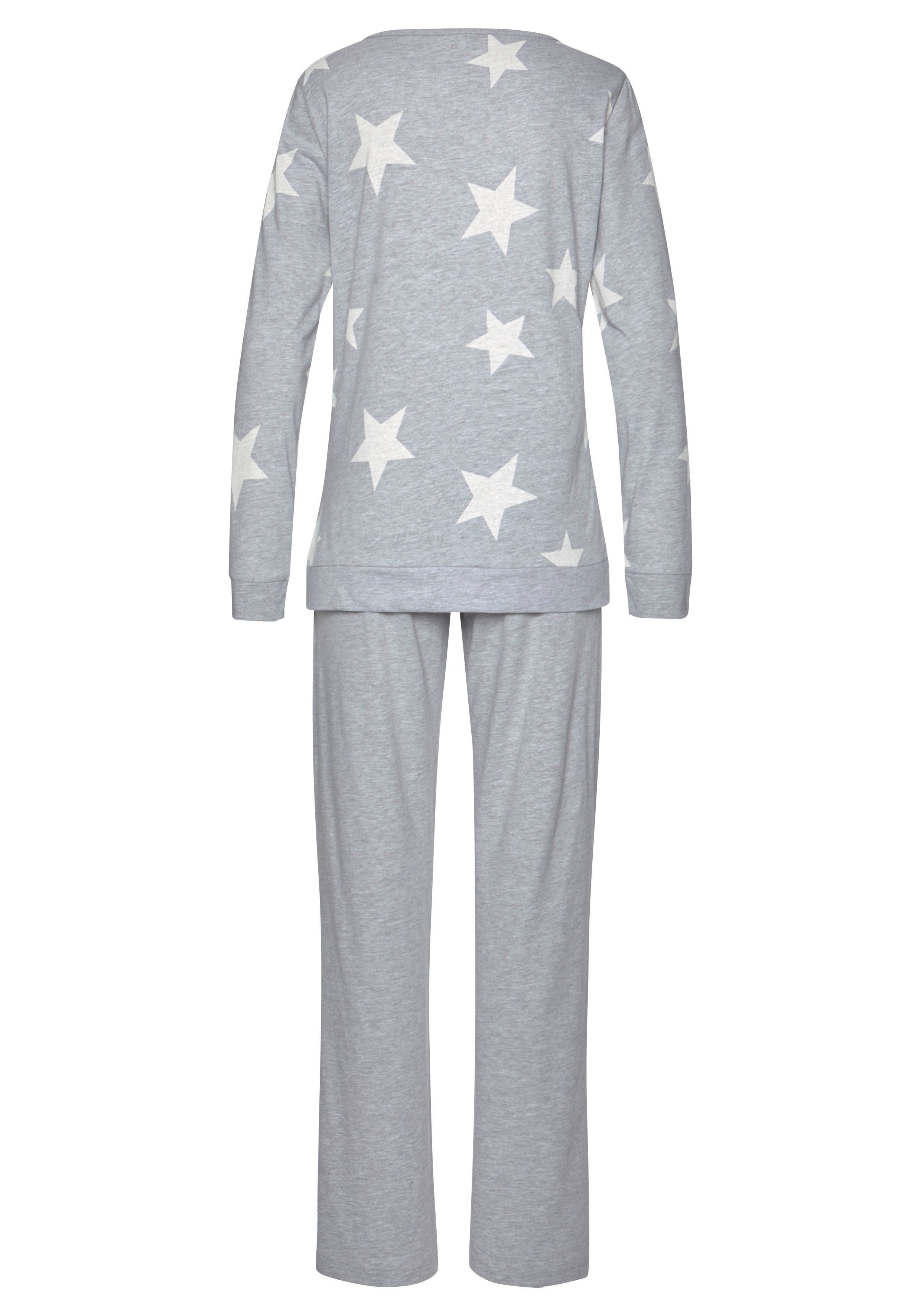Arizona Pyjama in een gemêleerde look met sterretjes (2-delig)