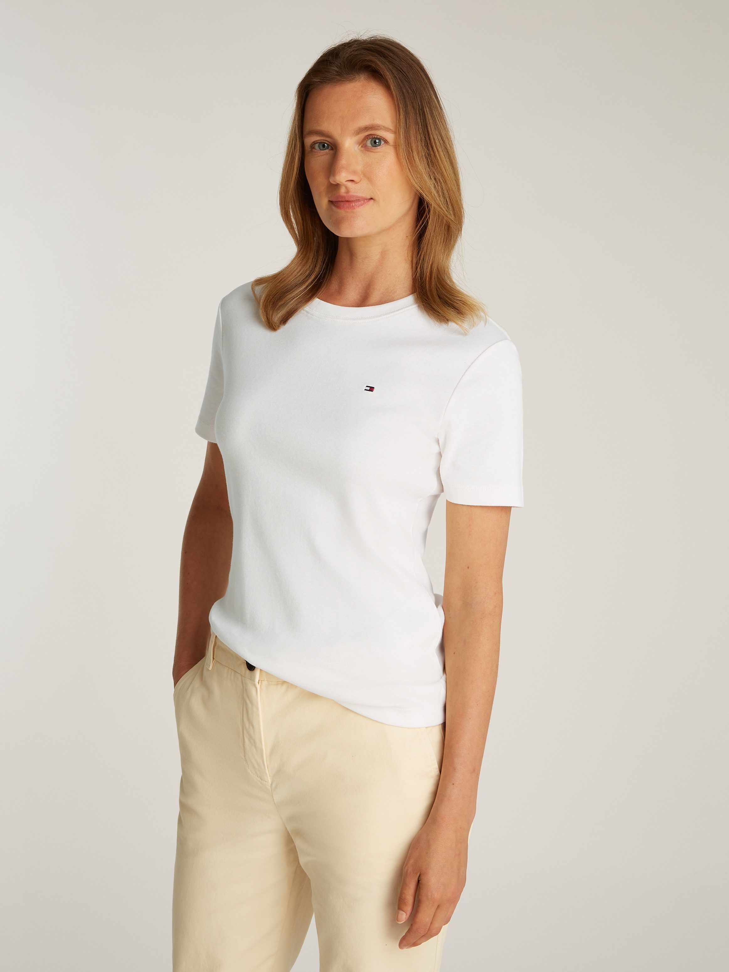 Tommy Hilfiger T-shirt SLIM CODY C-NK SS met geborduurd logo
