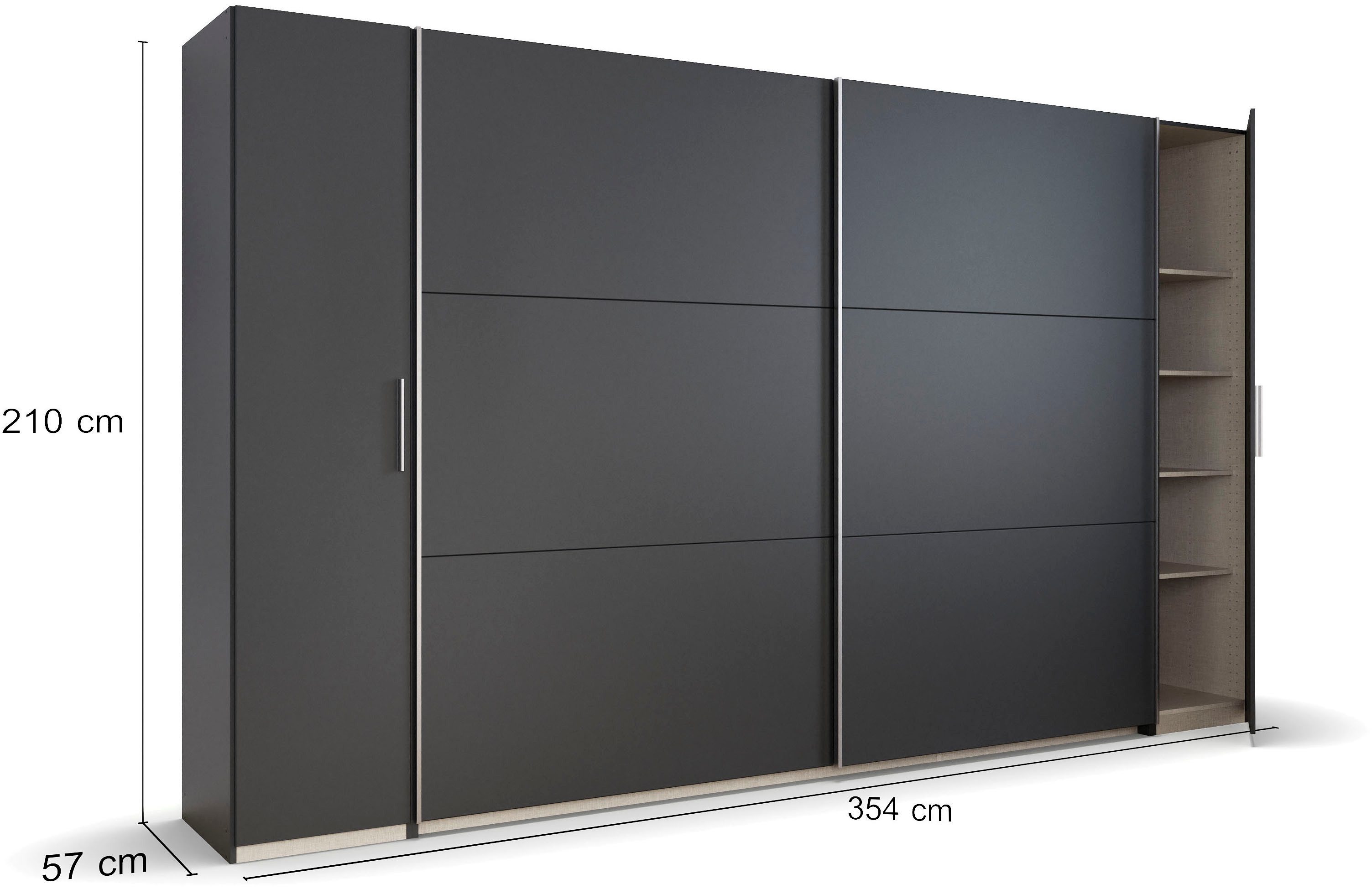 rauch Zweefdeurkast Kledingkast draaideurkast kast garderobe KRONACH TOPSELLER met draaideuren en schuifdeuren en veel legplanken made in germany