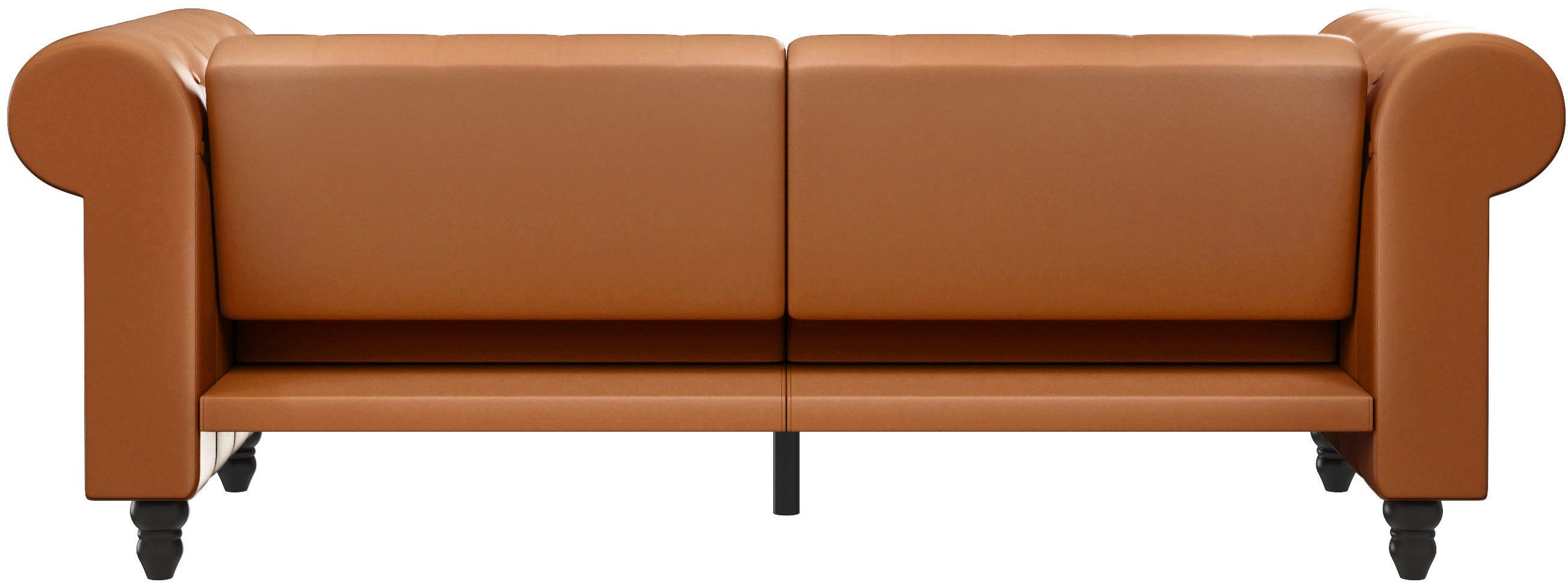 Dorel Home 3-zitsbank Felix, slaapbank 236 cm(ligoppervlak 108 x 190 cm), rugleuning 3-voudig verstelbaar, velours, kunstleer, luxe vintage microvezel