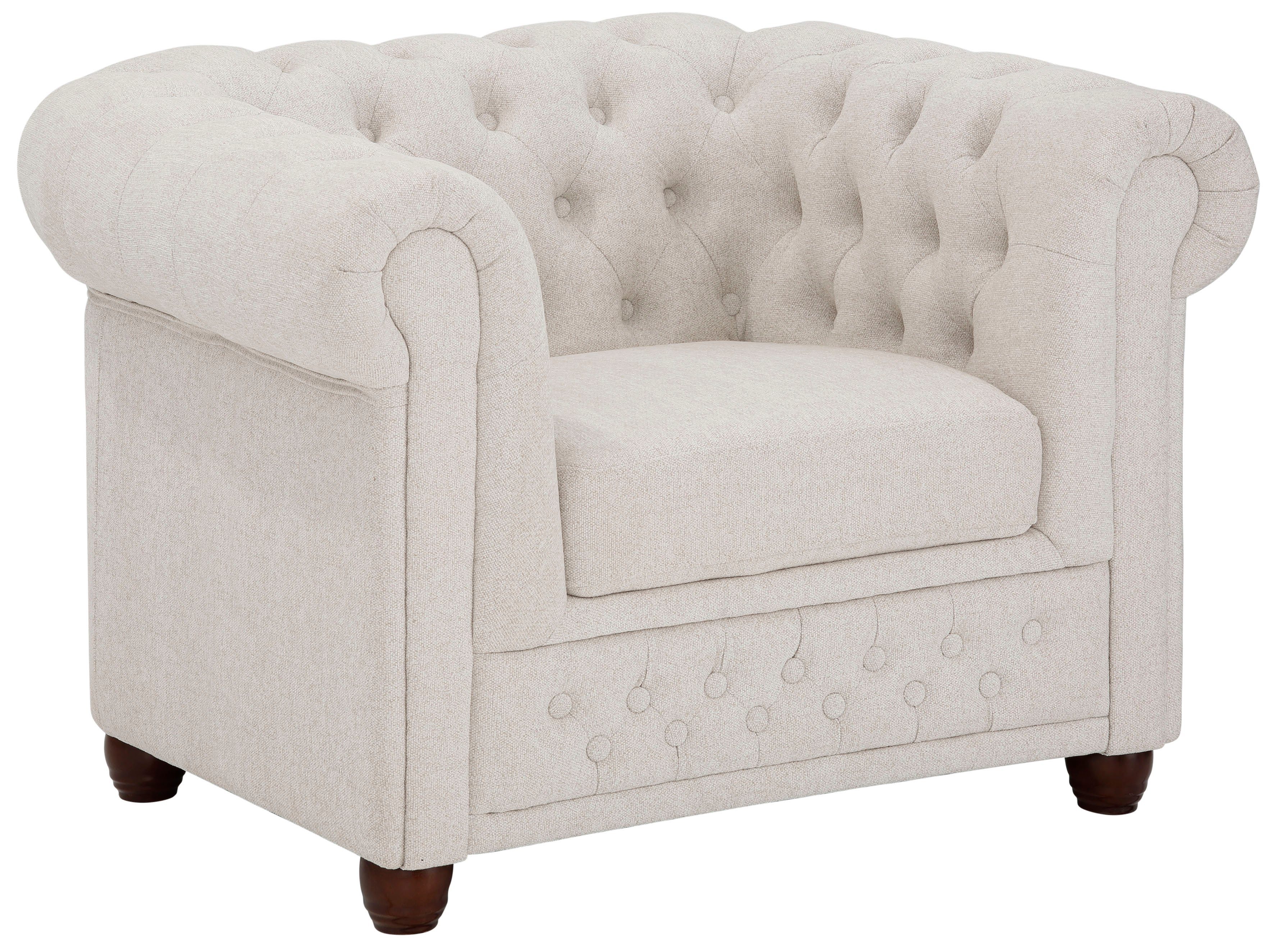 Home affaire Chesterfield-fauteuil New Castle fauteuil hoogwaardige capitonnage, bxdxh: 104x86x72 cm