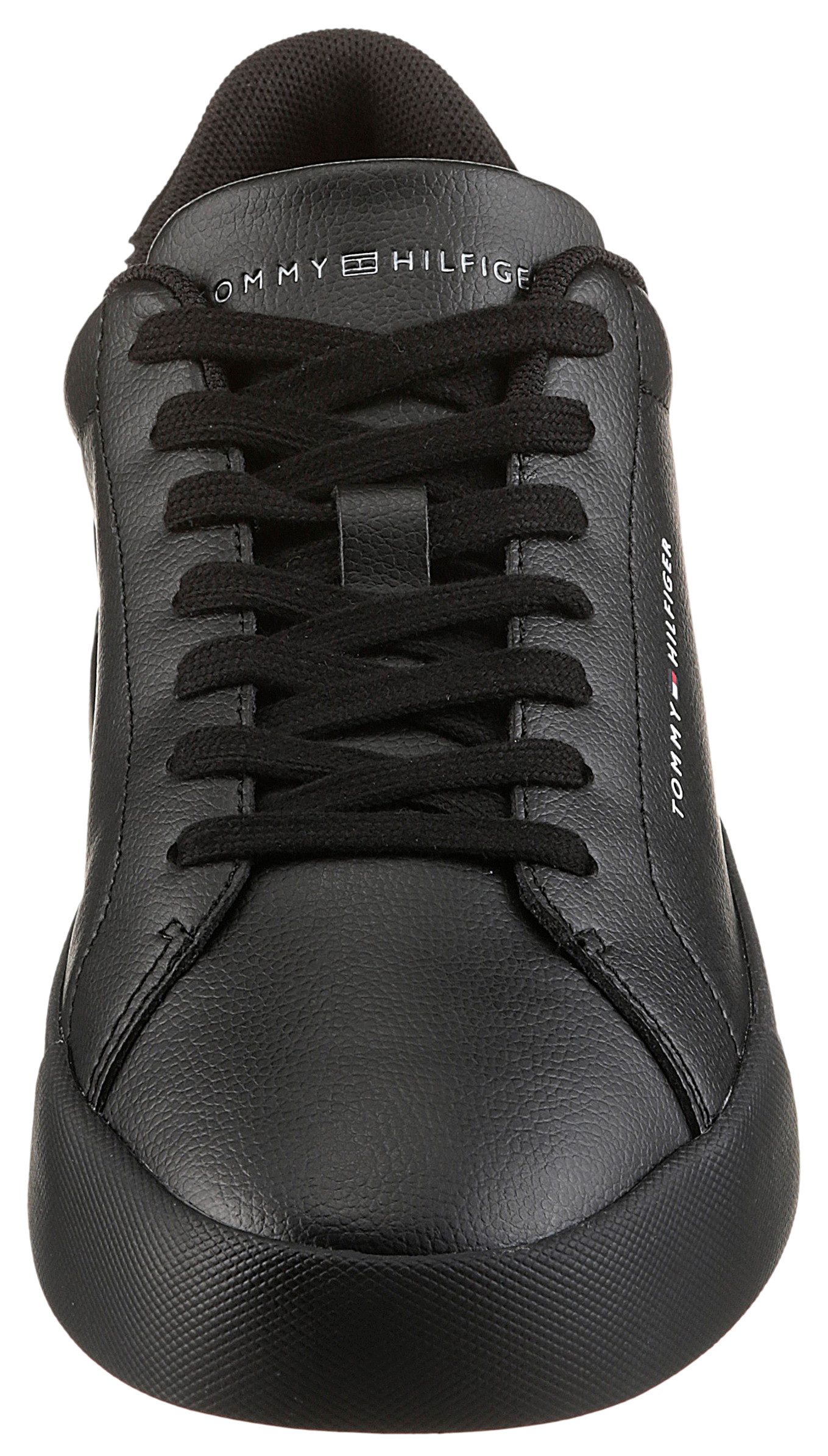 Tommy Hilfiger Sneakers TH COURT LTH DETAIL ESS , vrijetijdsschoen, lage schoen, veterschoen met zijlijk logo-opdruk