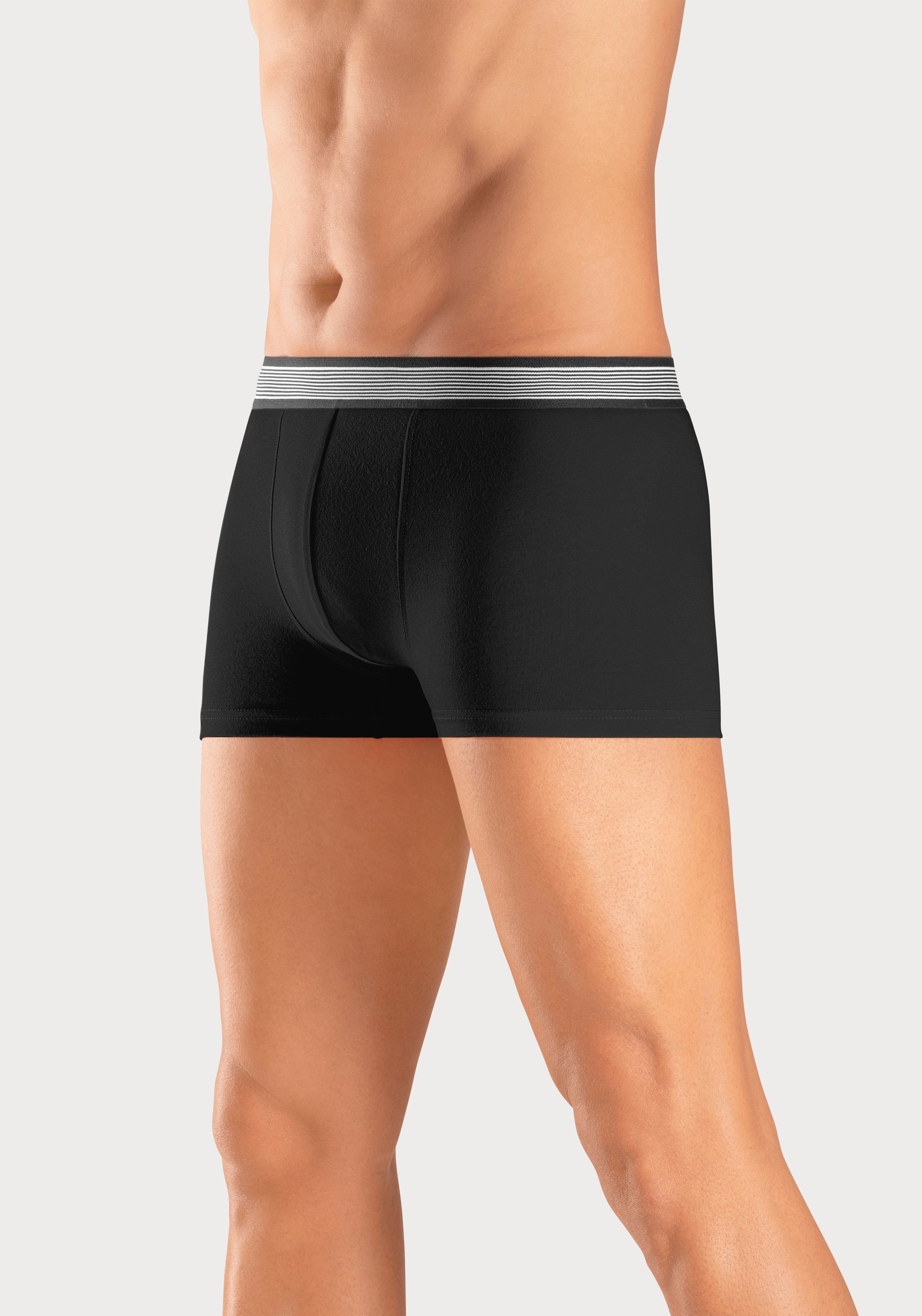 H.I.S Boxershort voor heren met gestreepte weefband (set, 4 stuks)