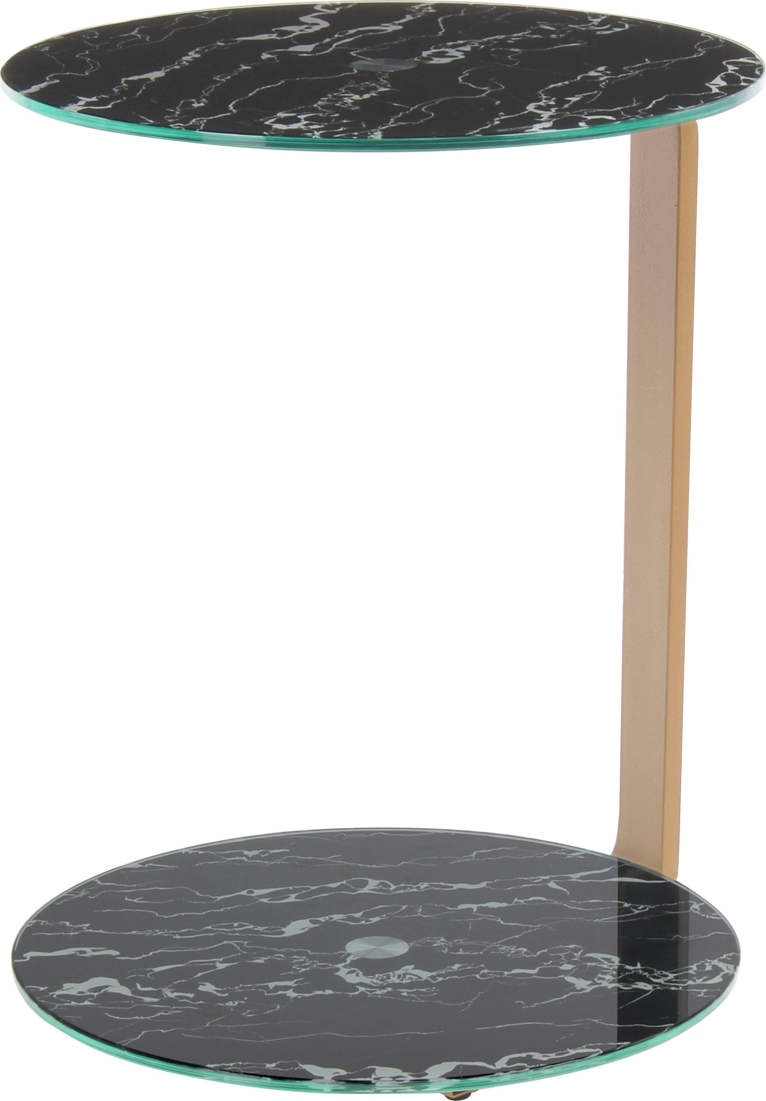 Kayoom Bijzettafel Quentin 525, sofa-bijzettafel, met metalen frame Onderstel ook als legplank, elegante vorm en verschillende kleurvarianten (1 stuk)