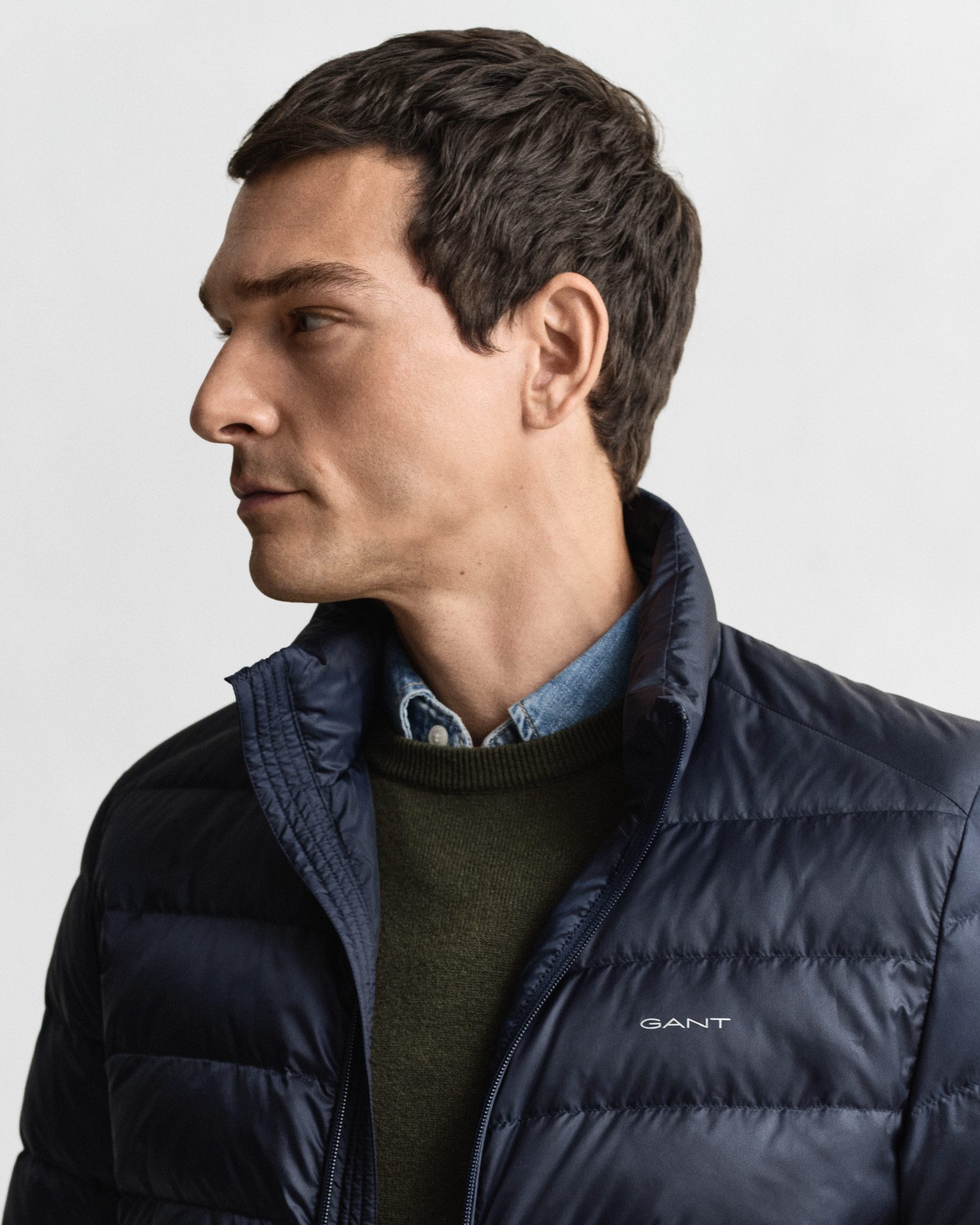 Gant Gewatteerde jas LIGHT DOWN JACKET 2-weg-ritssluiting, tussenjas, regular fit