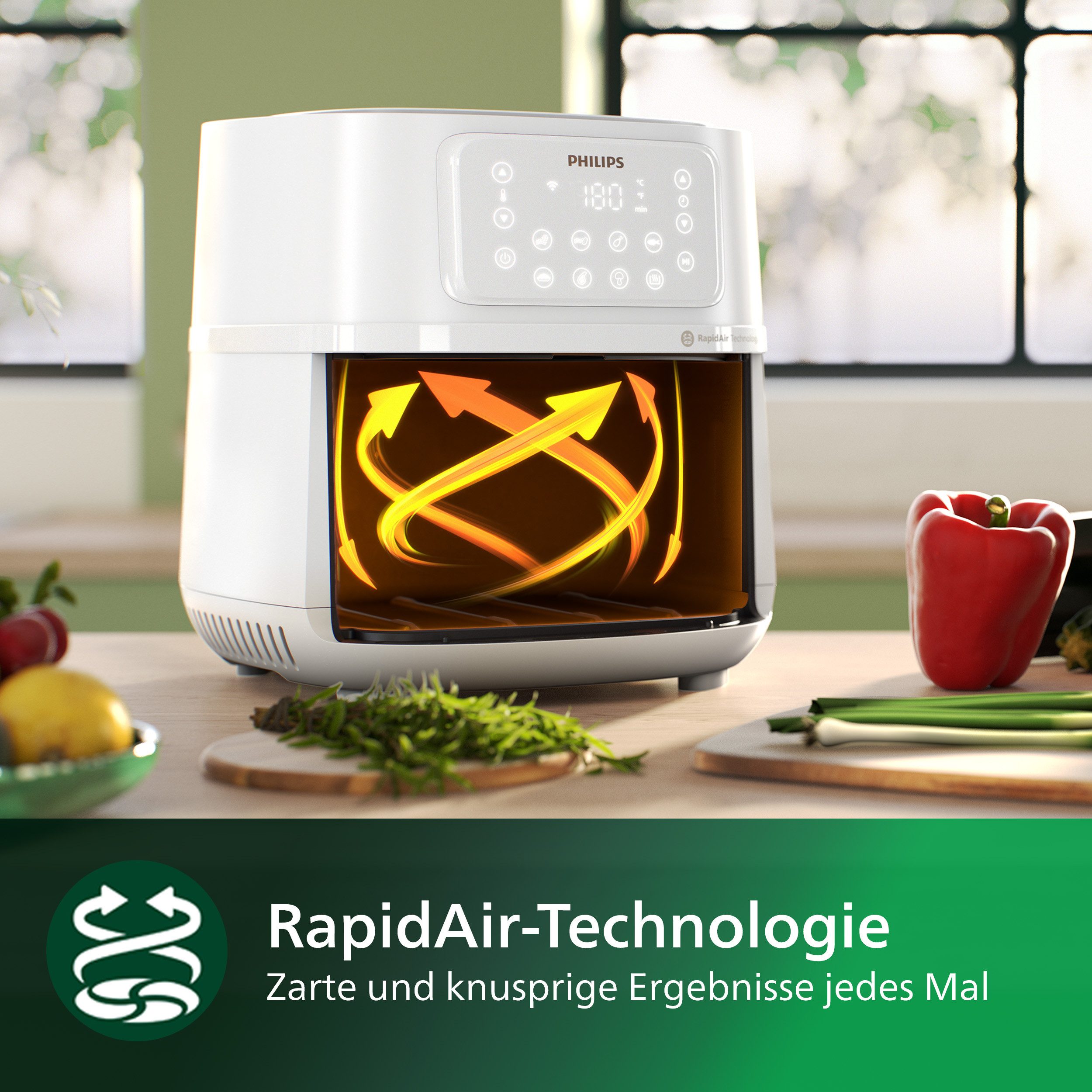 Philips Airfryer XXL HD9285/90, 7,2 l met 7 instellingen, warmhoudfunctie en wifi-connectiviteit