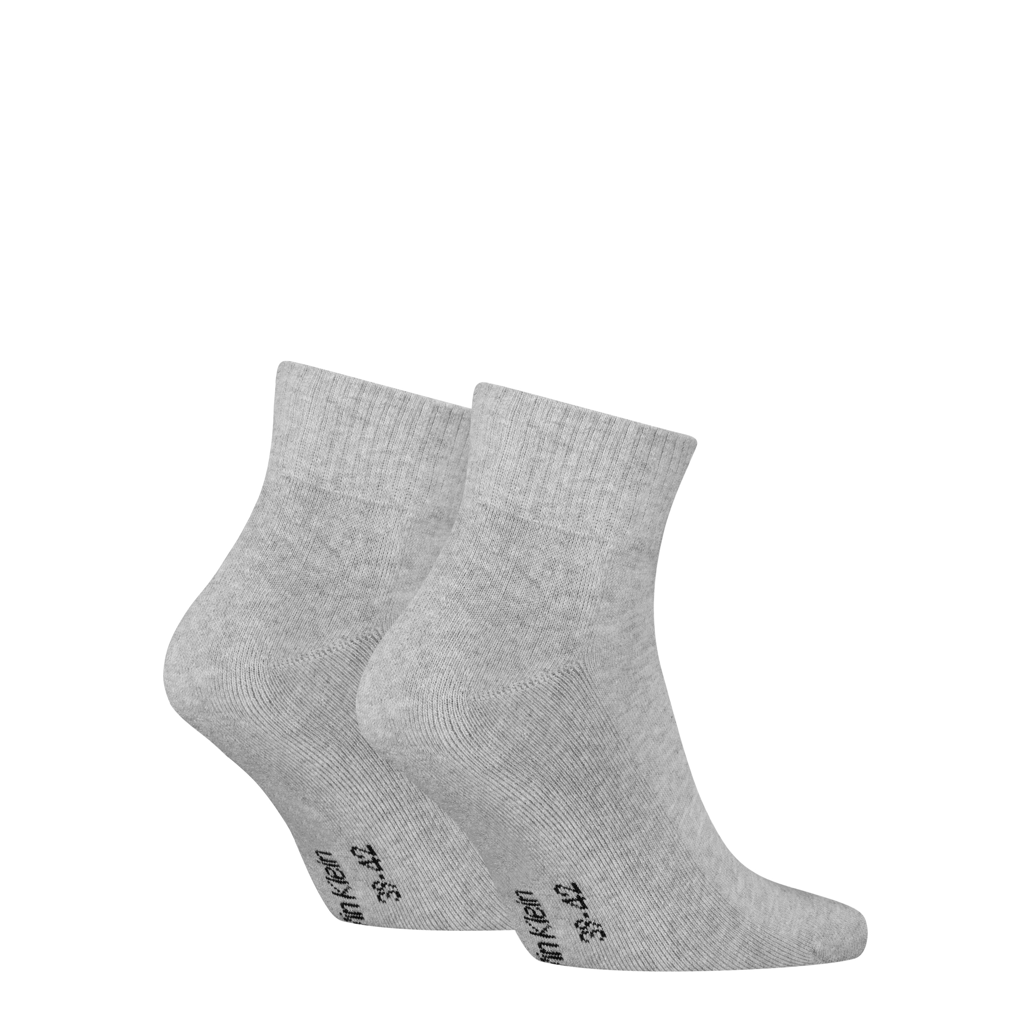Calvin Klein Jeans Korte sokken CKJ MEN QUARTER 2P MONOGRAM met een stijlvol logoborduursel (2 paar, 2 paar)