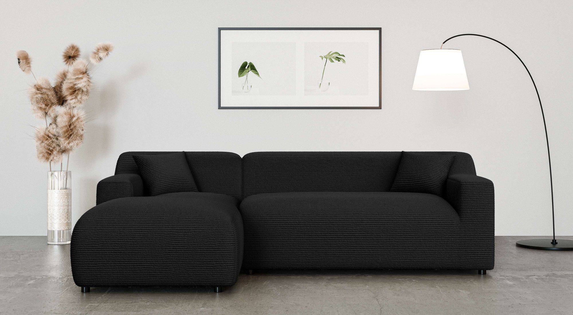 Home affaire Hoekbank LILLIANA designsofa, L-vorm met recamiere rechts/links bestelbaar