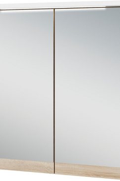 byliving spiegelkast marino breedte 60 cm, met soft-closefunctie deuren, inclusief ledverlichting wit