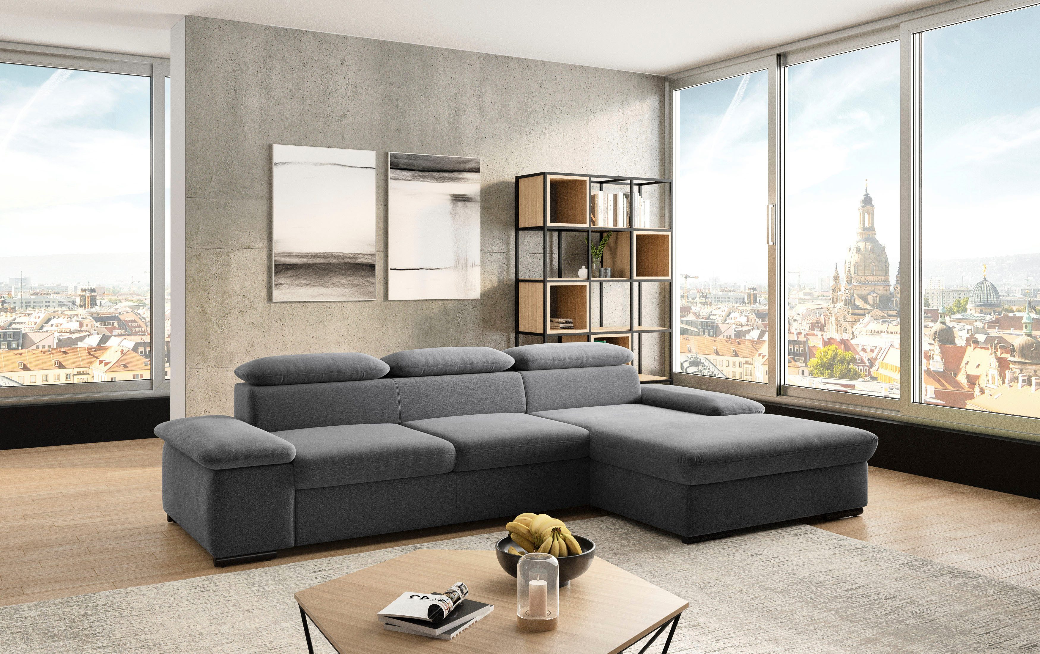 sit&more Hoekbank Alcudia L-vorm optioneel met slaapfunctie