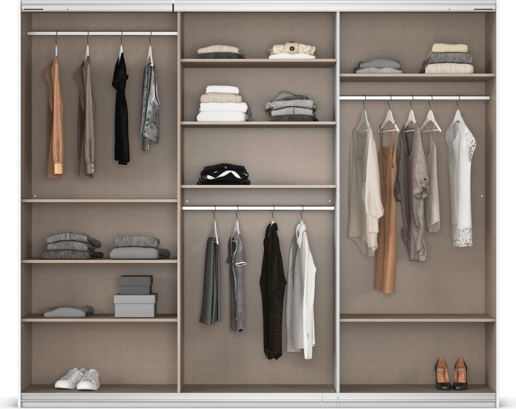 rauch Schuifdeurkast Kledingkast kast OTTO´S CHOICE garderobe AGORDO Top interieur, in 4 breedtes en 2 hoogtes MADE IN GERMANY