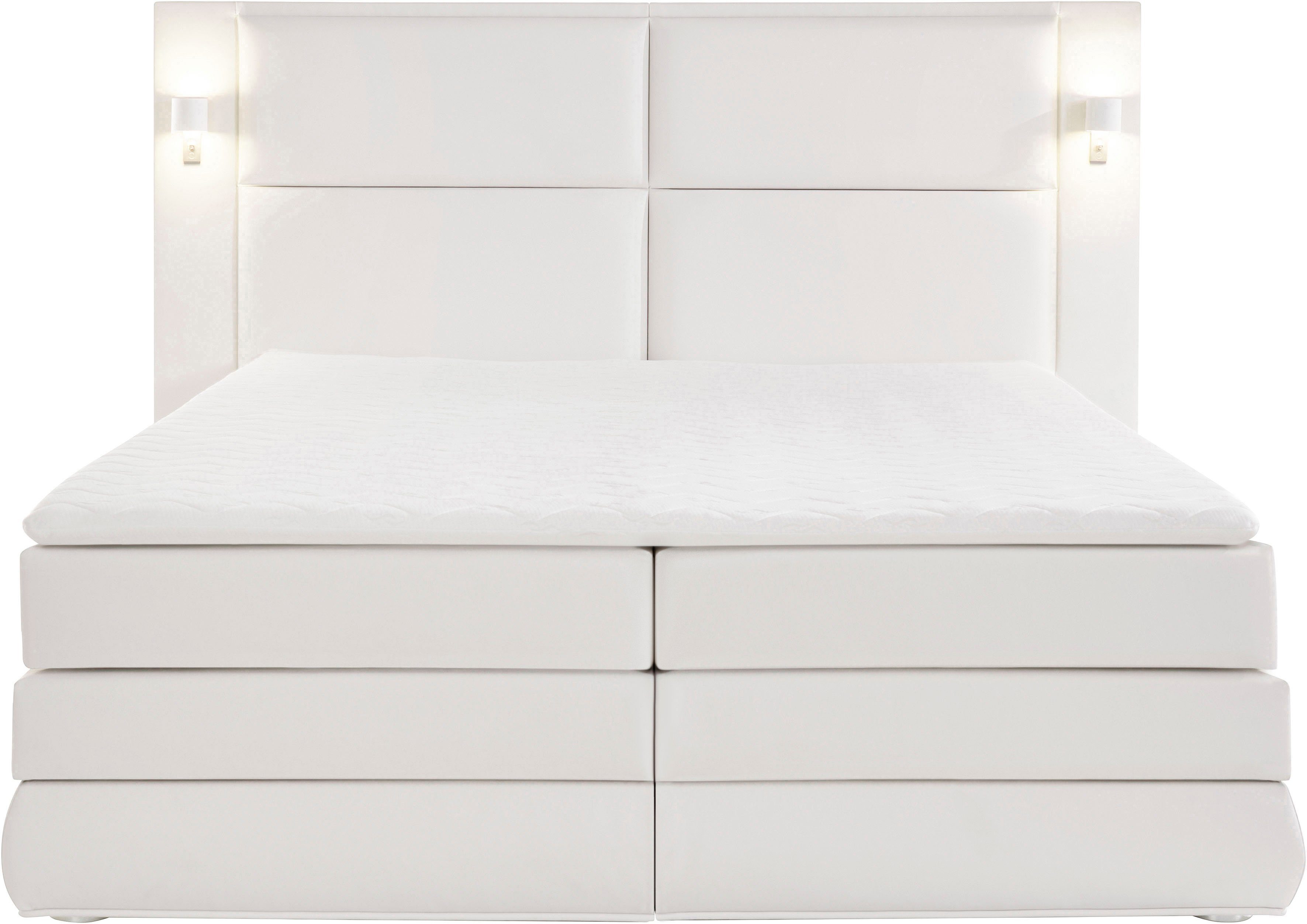 COLLECTION AB Boxspring Copenhagen inclusief bedkist, topmatras, naar keuze met ledverlichting