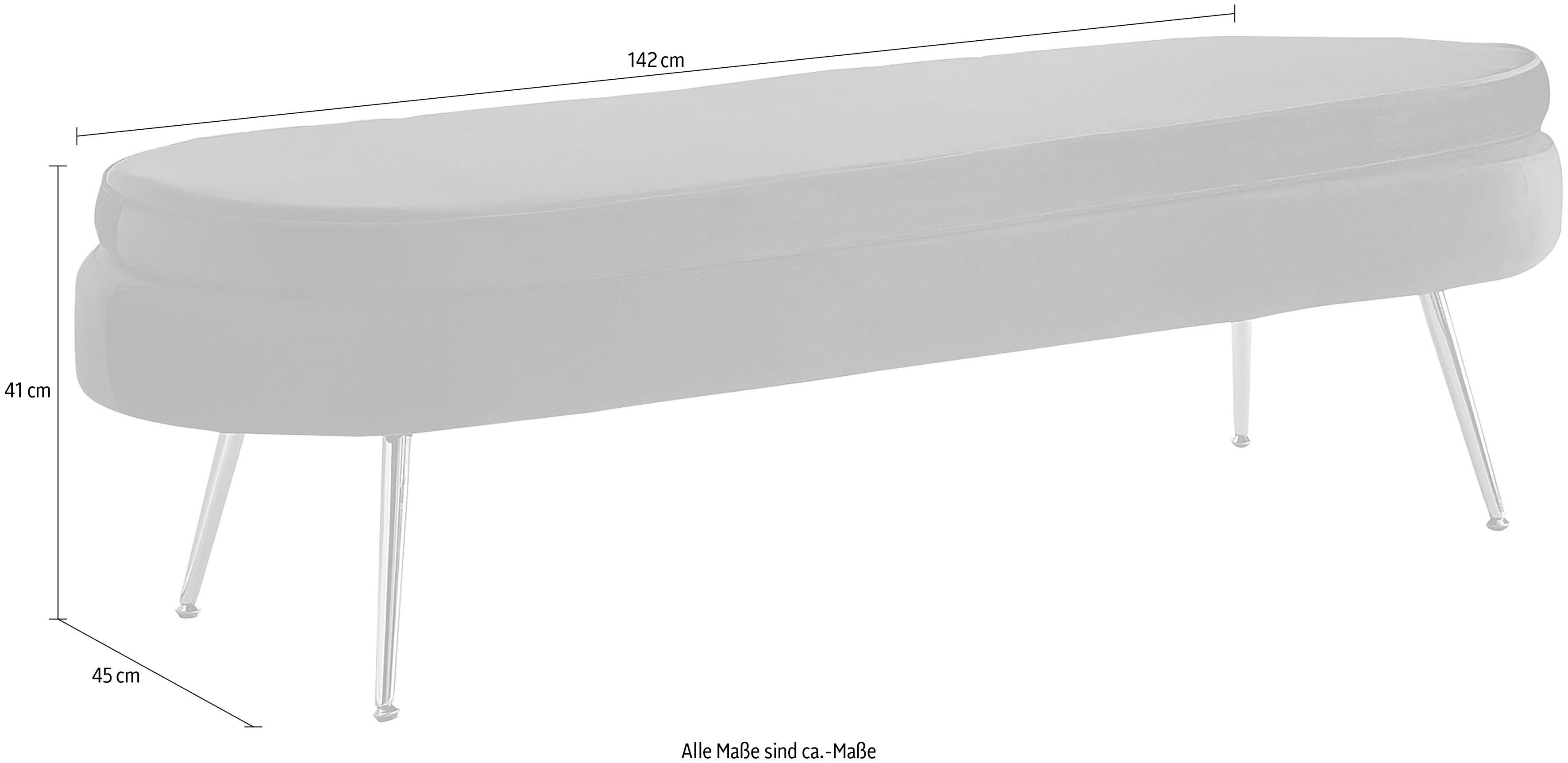 SalesFever Bank Clam Breedte 142 cm, goudkleurige metalen poten