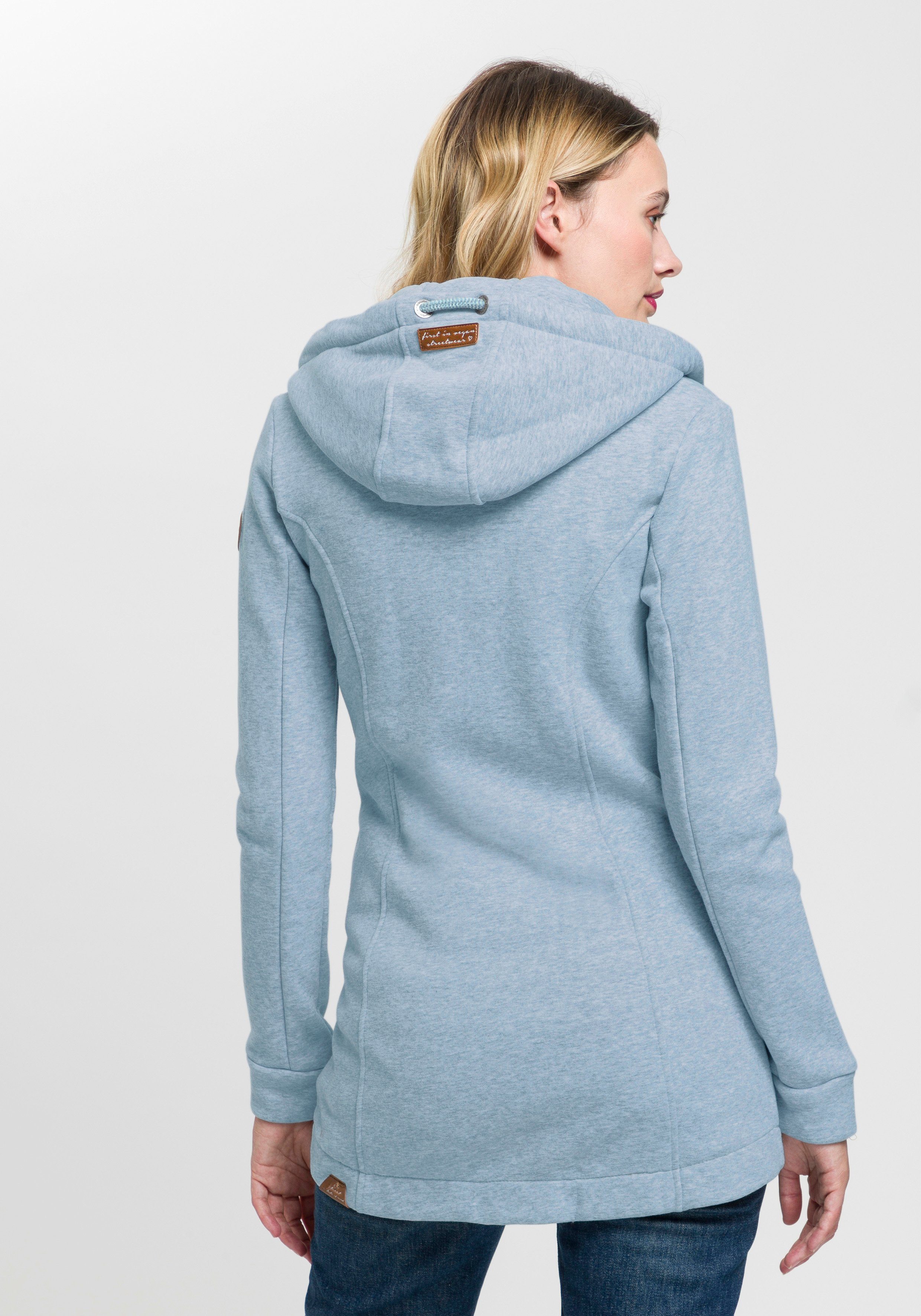 Ragwear Sweatvest LETTY O met decoratieve patches van imitatieleer