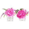 botanic-haus kunstbloem zomerbloemen (set) roze