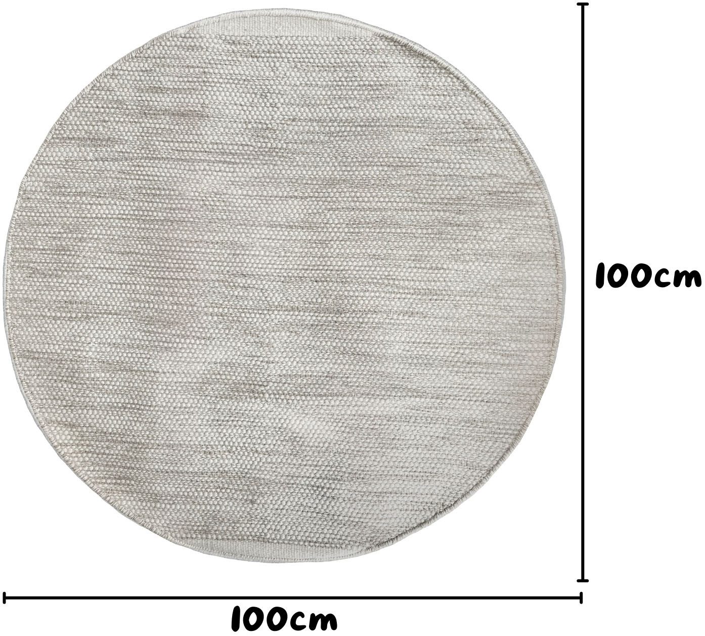 my home Wollen kleed Woolscape Omkeerbaar tapijt, handgeweven kwaliteit, gemêleerd, 100% wol, woonkamer