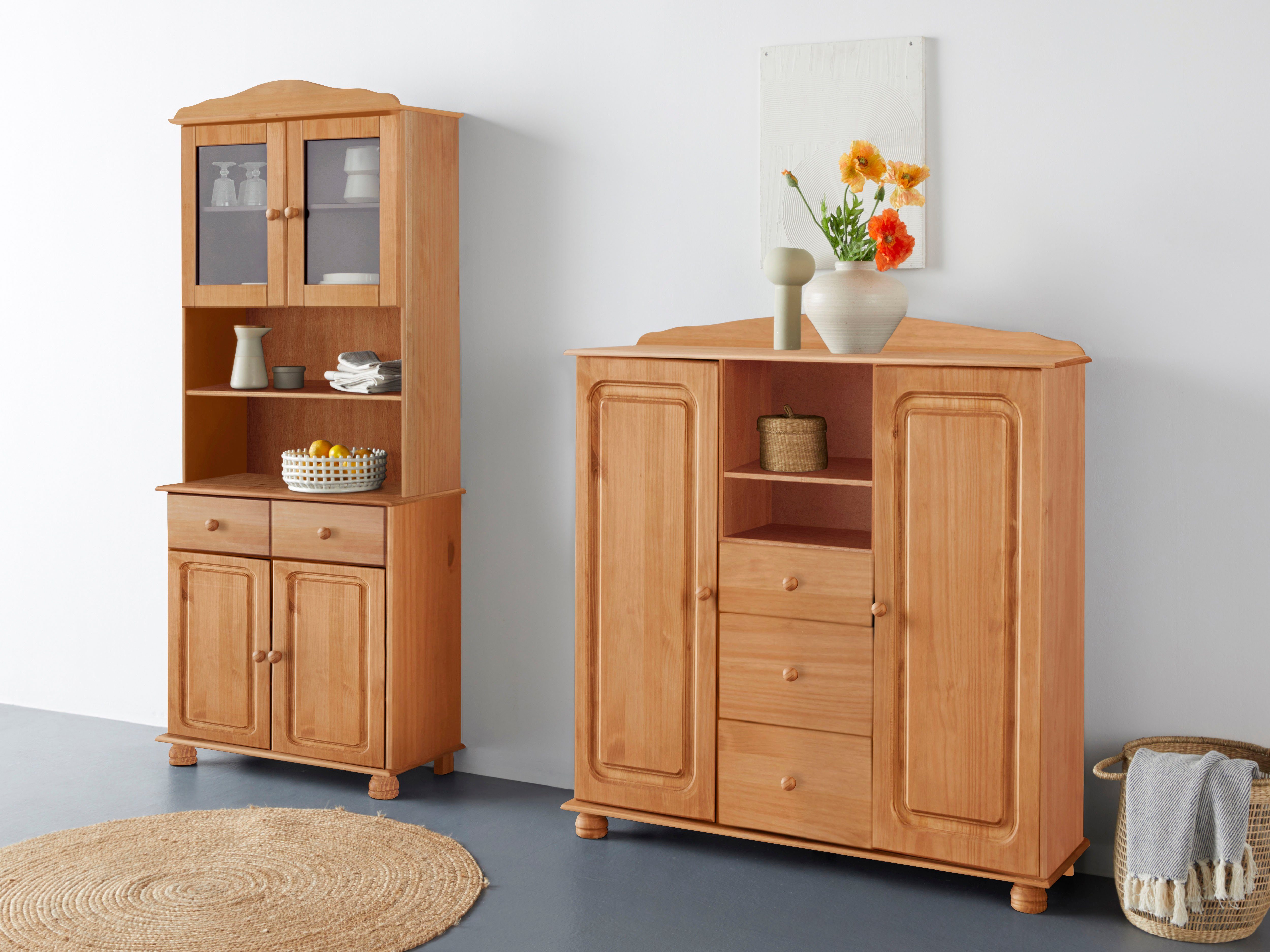 Home affaire Highboard Mette Opbergkast met 3 lades en verstelbare planken
