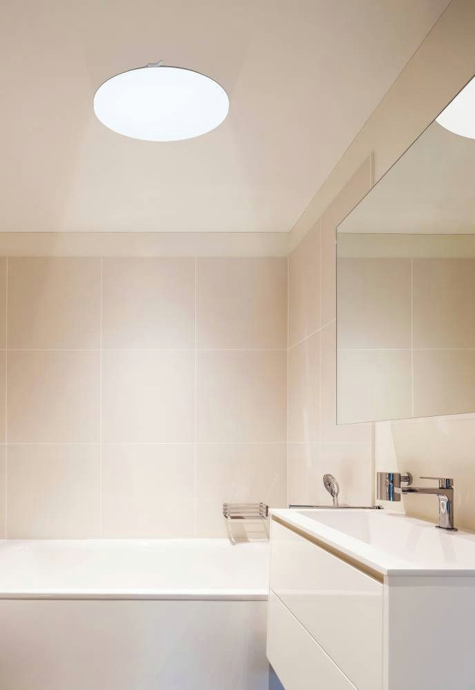 EGLO Led-plafondlamp FRANIA plafondlamp, wit, lage opbouwhoogte, 1x14,6 watt, kantoor, IP44 (1 stuk)