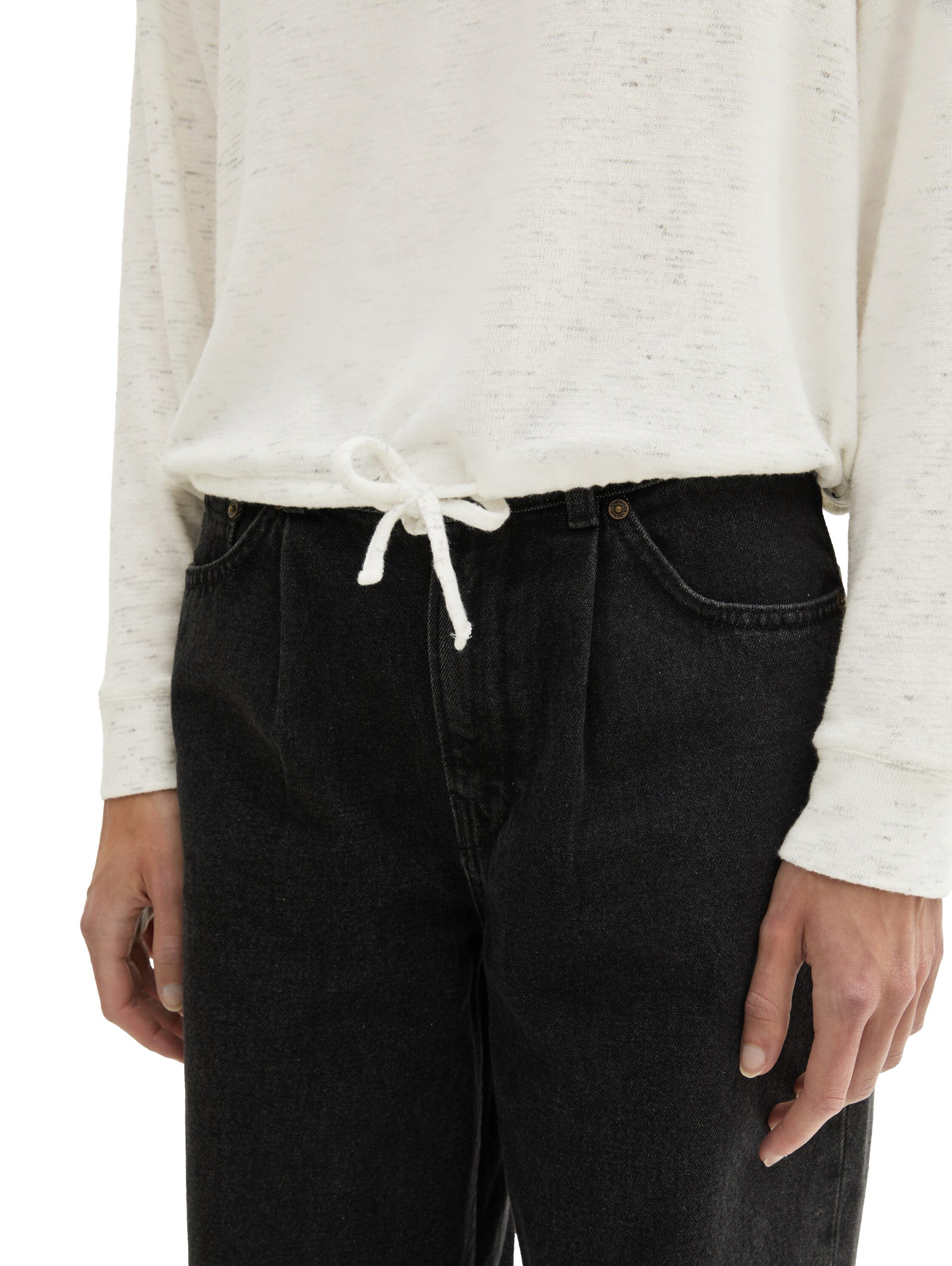 Tom Tailor Denim Hoodie met een rijgkoord bij de zoom