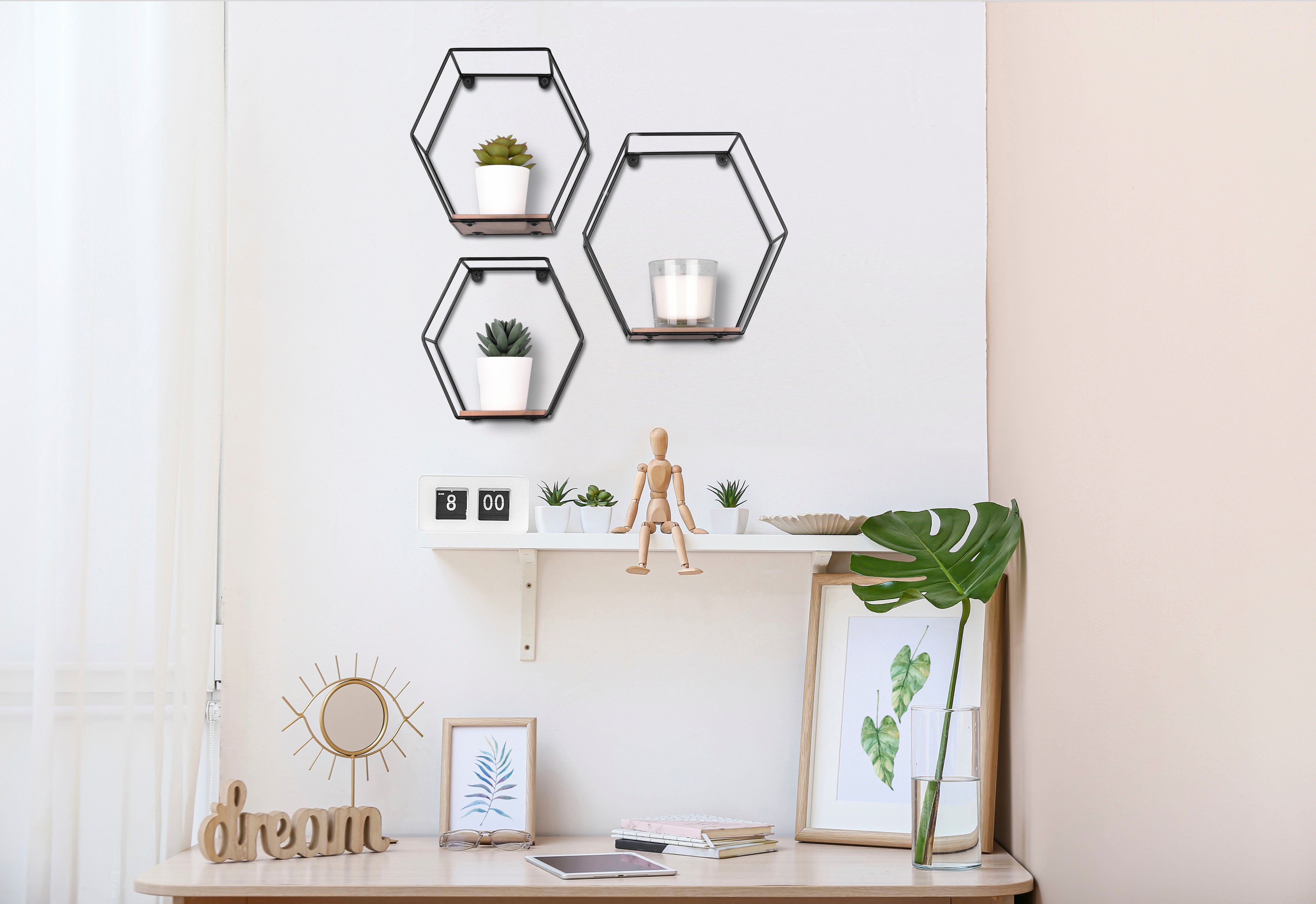 MIRRORS AND MORE Stellingkast Chiara Wandplankenset (set, 3-delig)