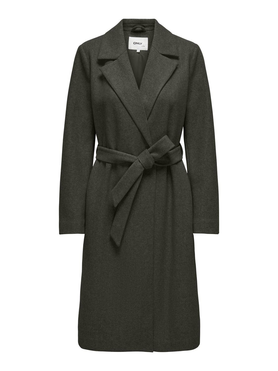 Only Lange jas ONLALVILDA LIFE WRAP COAT OTW