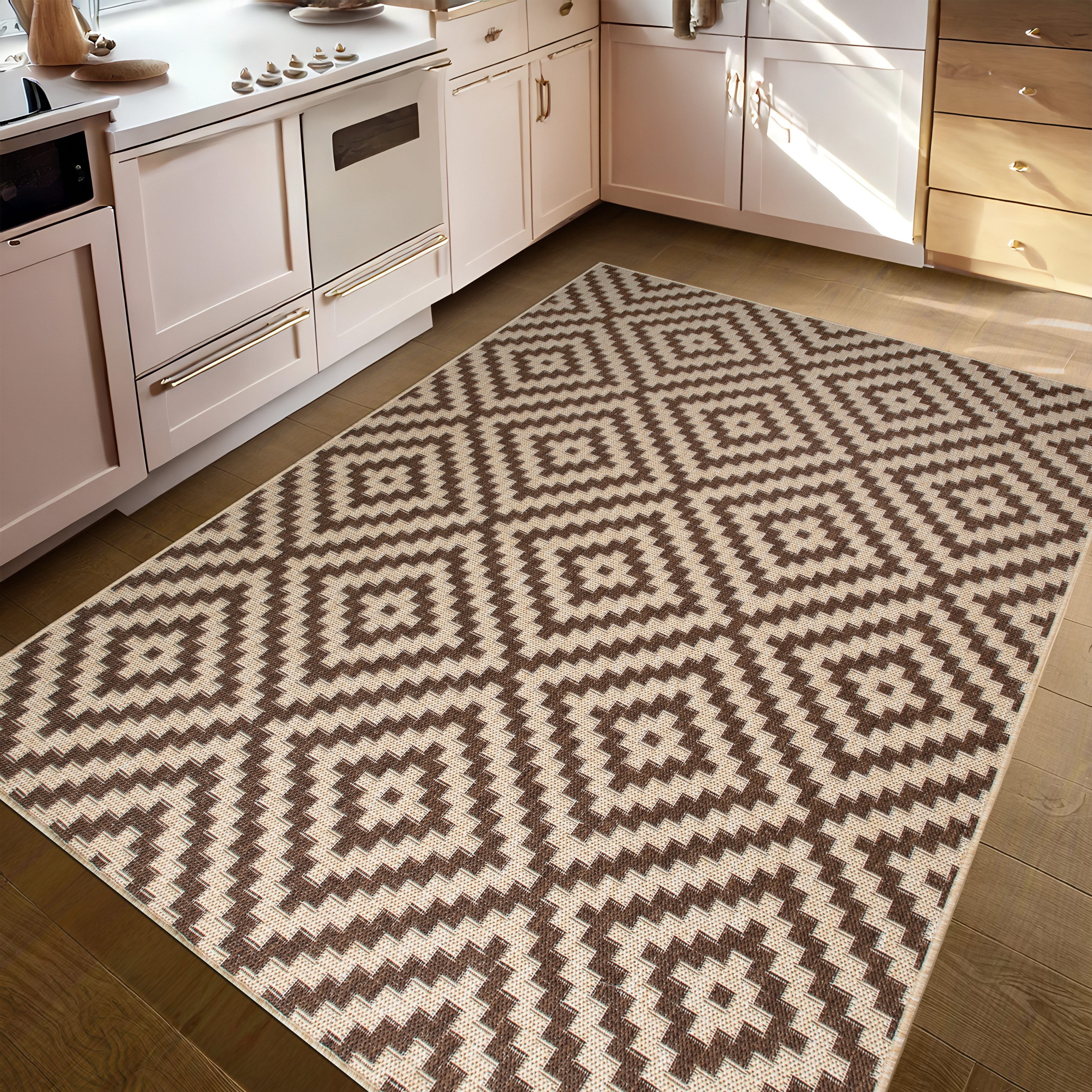 my home Vloerkleed Cordoba is ook als loper verkrijgbaar Geschikt voor binnen en buiten, sisal-look, weerbestendig & uv-bestendig, boho