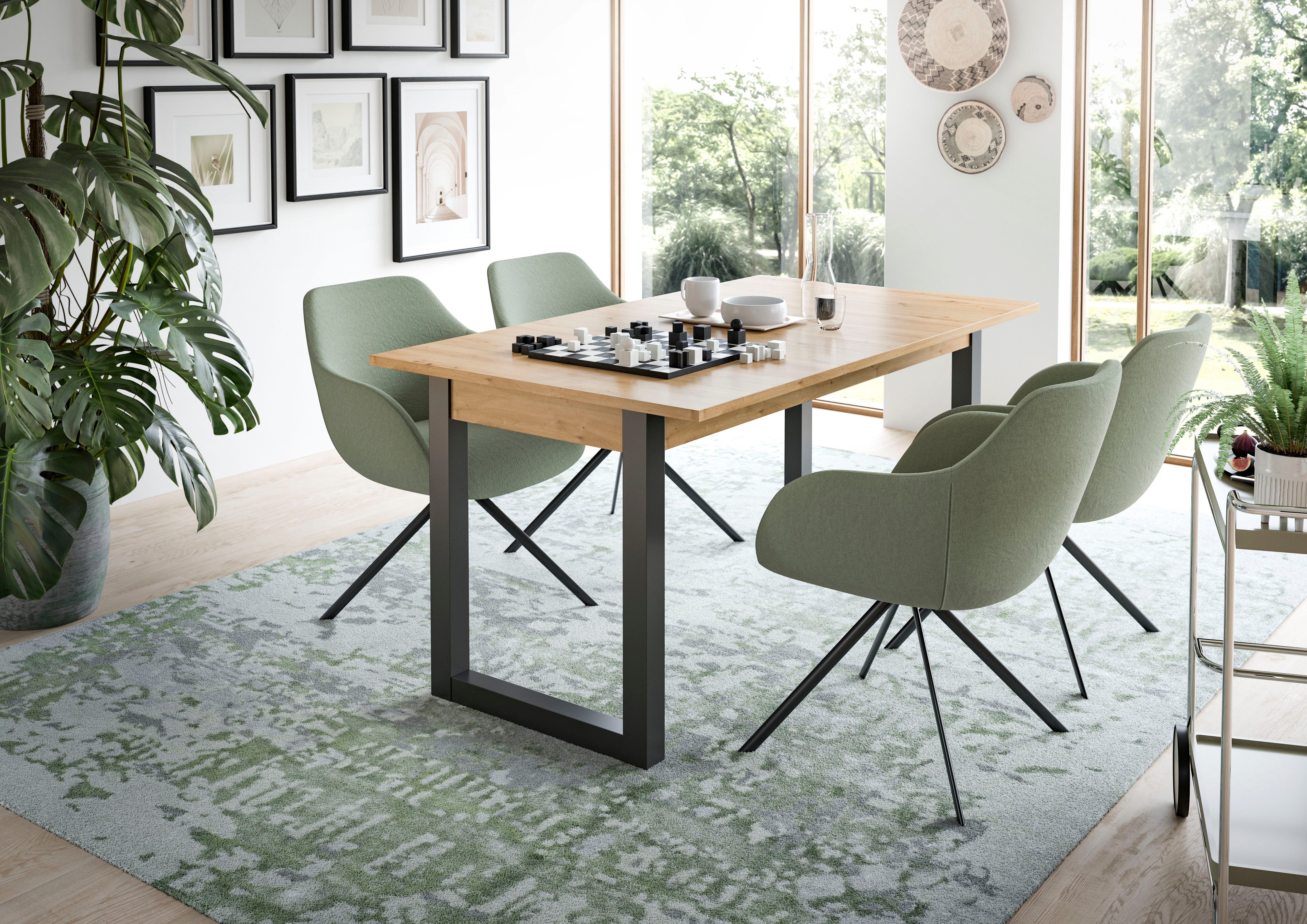 INOSIGN Eettafel Rail, uitschuifbaar 150 - 190 cm, inclusief 40 cm inlegplaat
