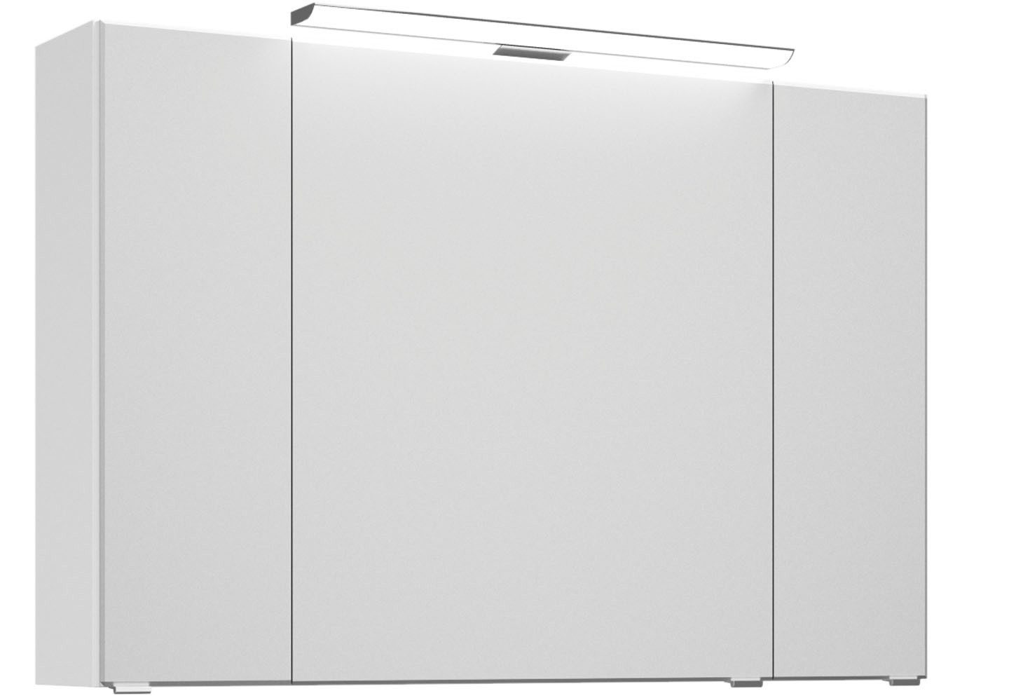 Saphir Badmeubelset Trentino 2-delig keramische wasbak, spiegelkast met LED-lamp Badkamermeubel-set 109cm breed, incl. deurdemper, 3 deuren, 2 lades (3 stuks)