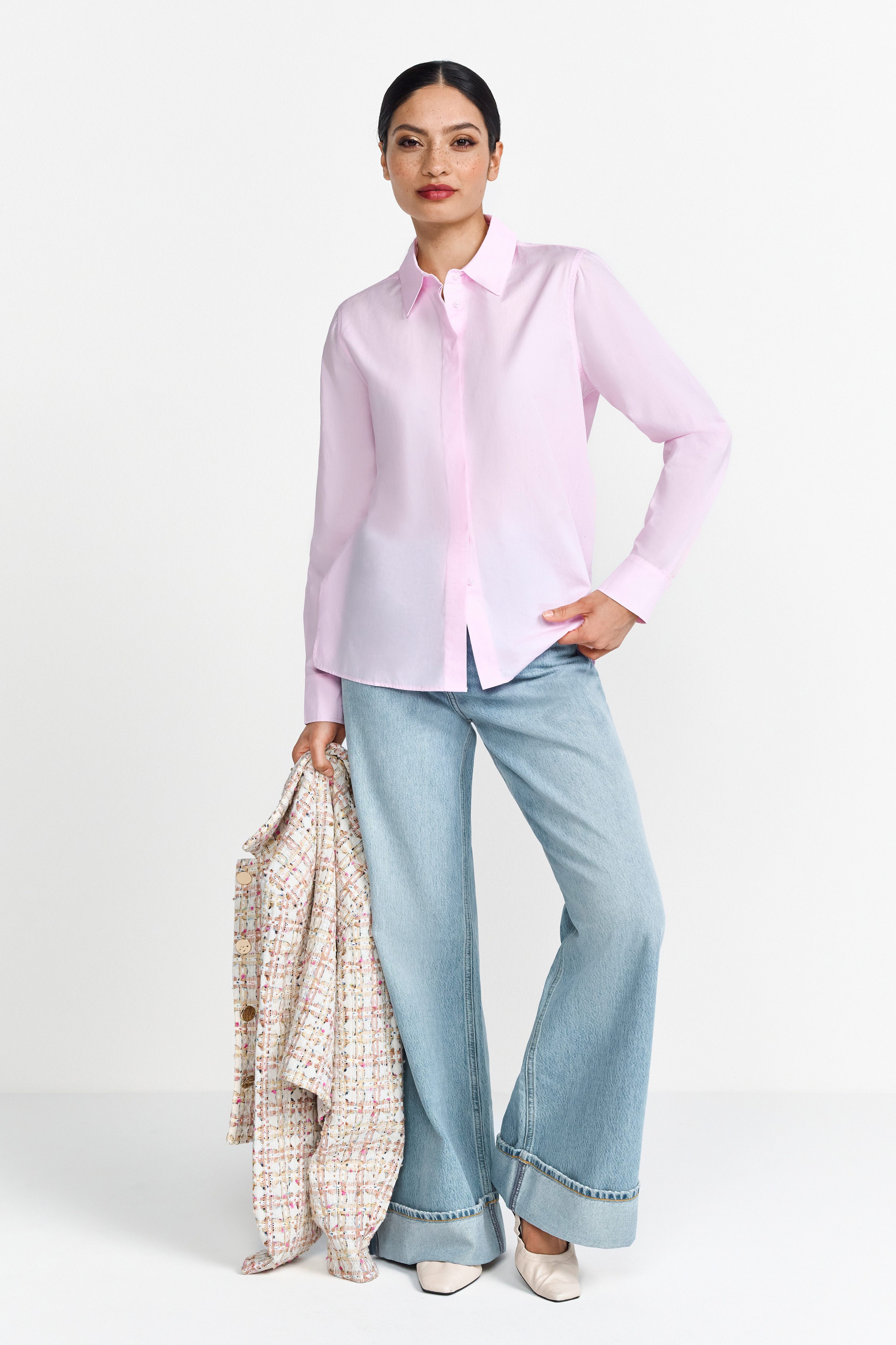 Rich & Royal Klassieke blouse Met merkenlabel op de rug