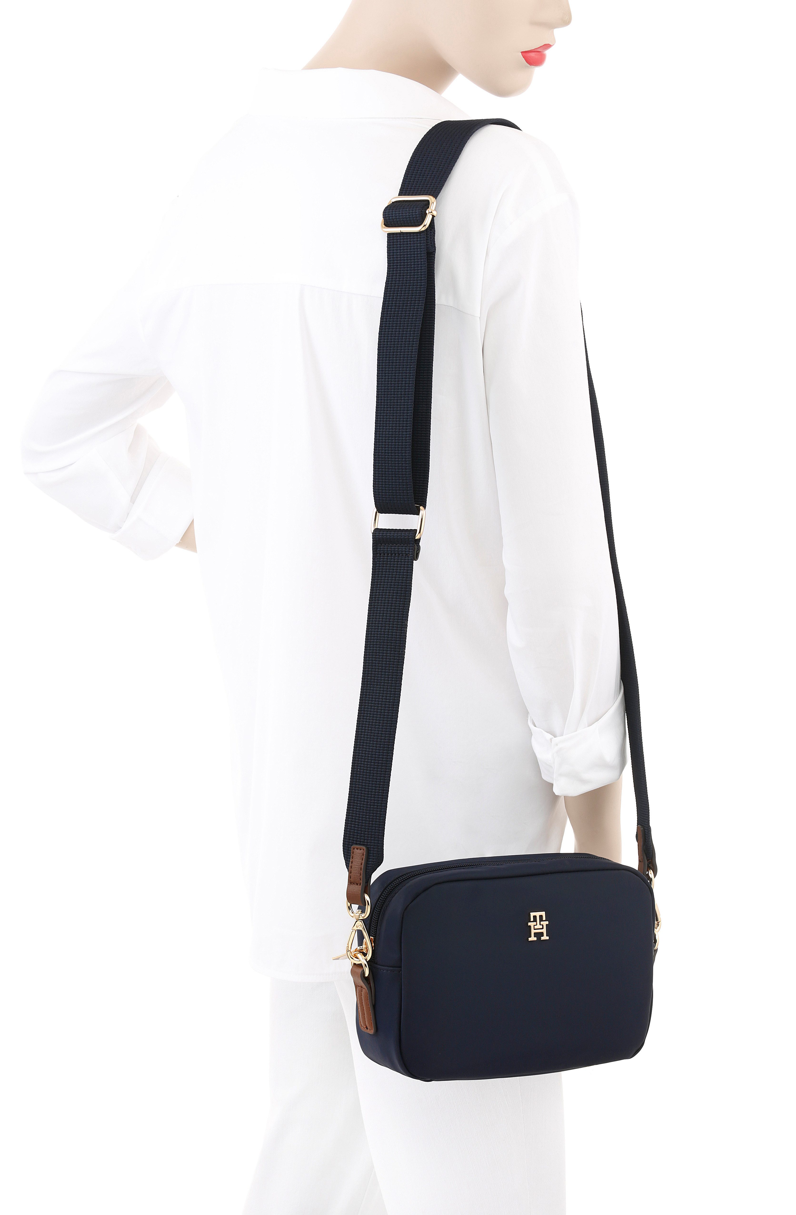 Tommy Hilfiger Minibag POPETTE CAMERA BAG , dames schoudertas met th-sieraad