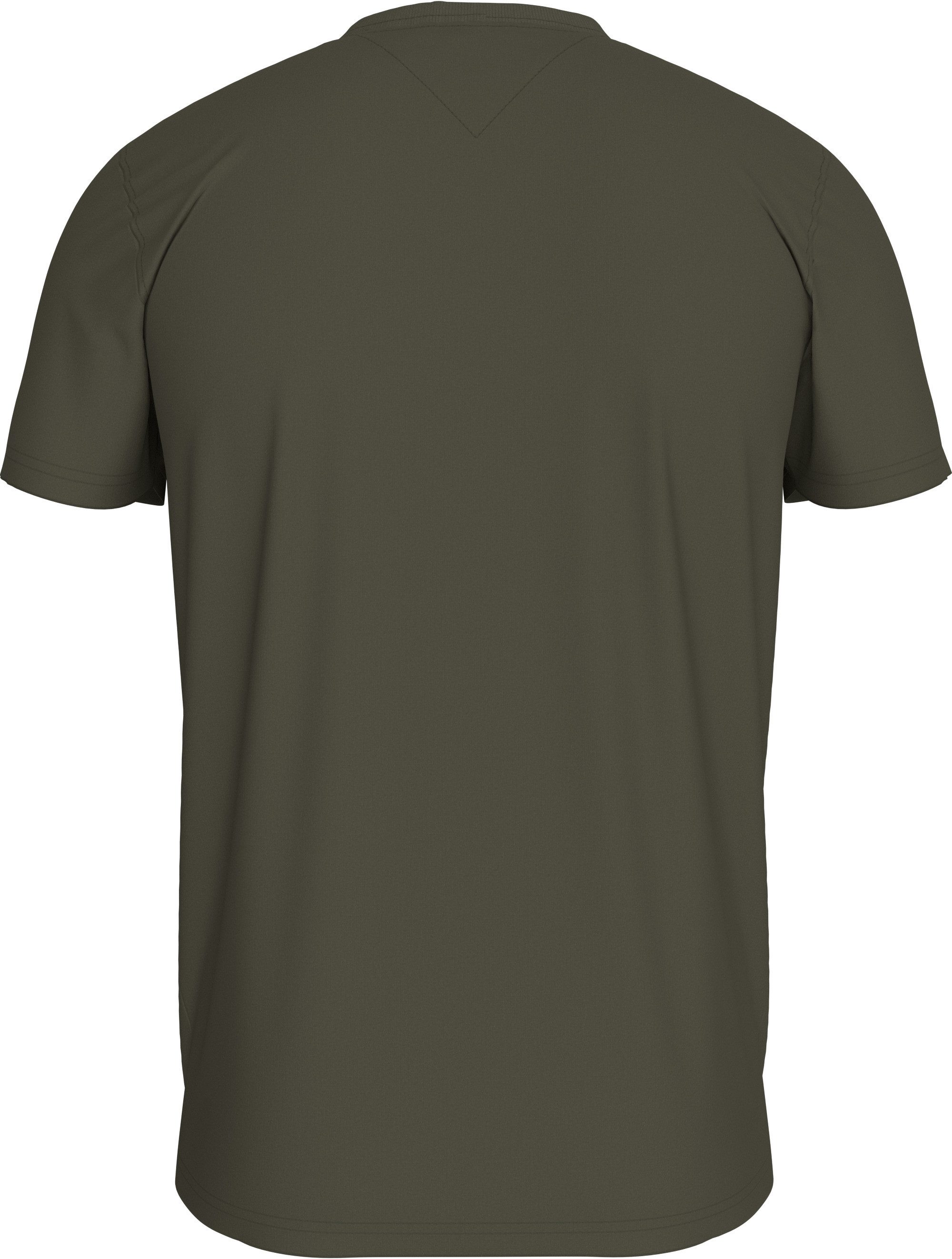 TOMMY JEANS T-shirt TJM ESSENTIAL SOLID TEE met ronde hals en subtiele logo-vlag
