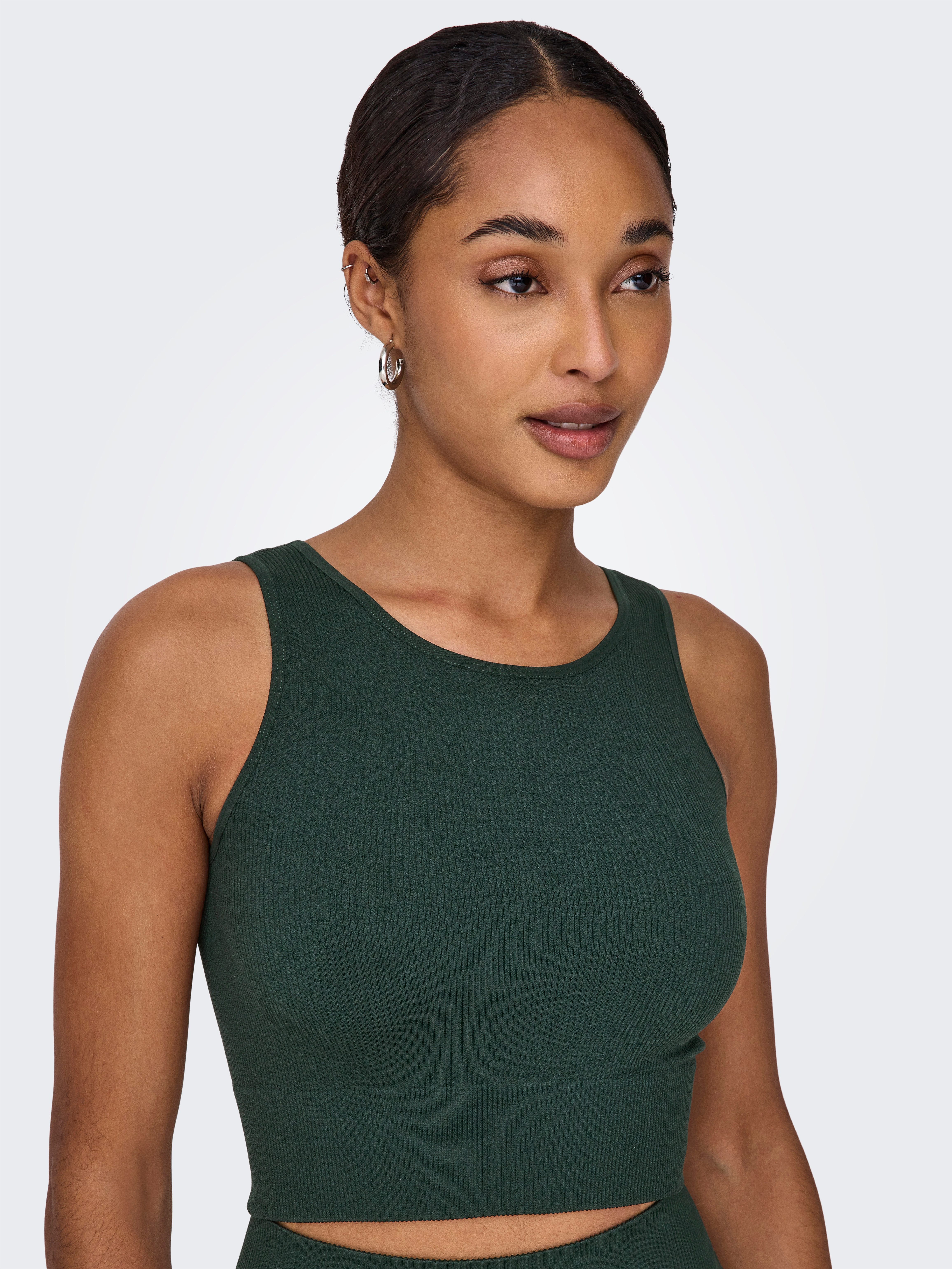 Only Play Trainingstop ONPJAIA LIFE Cropped fit in fijne ribstructuur
