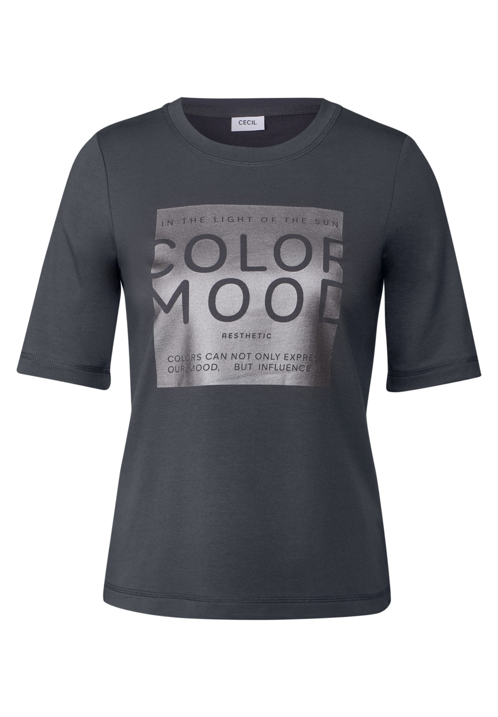 Cecil T-shirt met folieprint