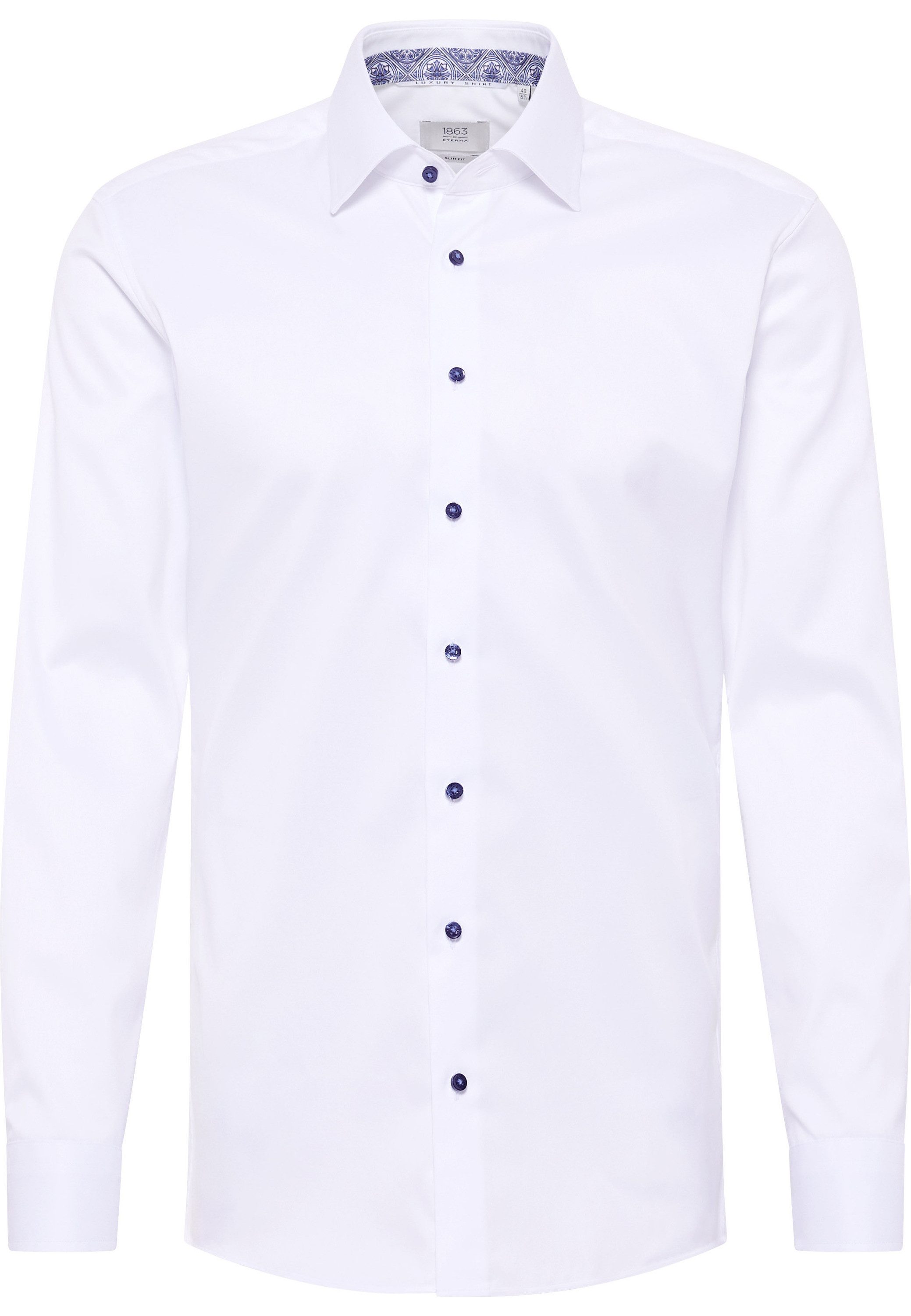 Eterna Overhemd met lange mouwen Slim fit NON IRON (strijkvrij)