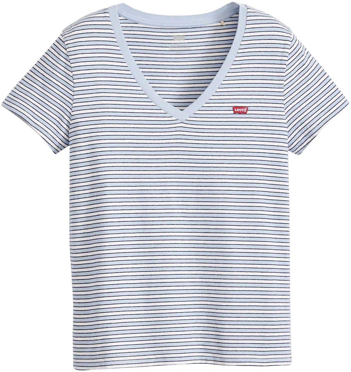 Levi's Shirt met V-hals PERFECT VNECK met mini-batwing-logoborduursel
