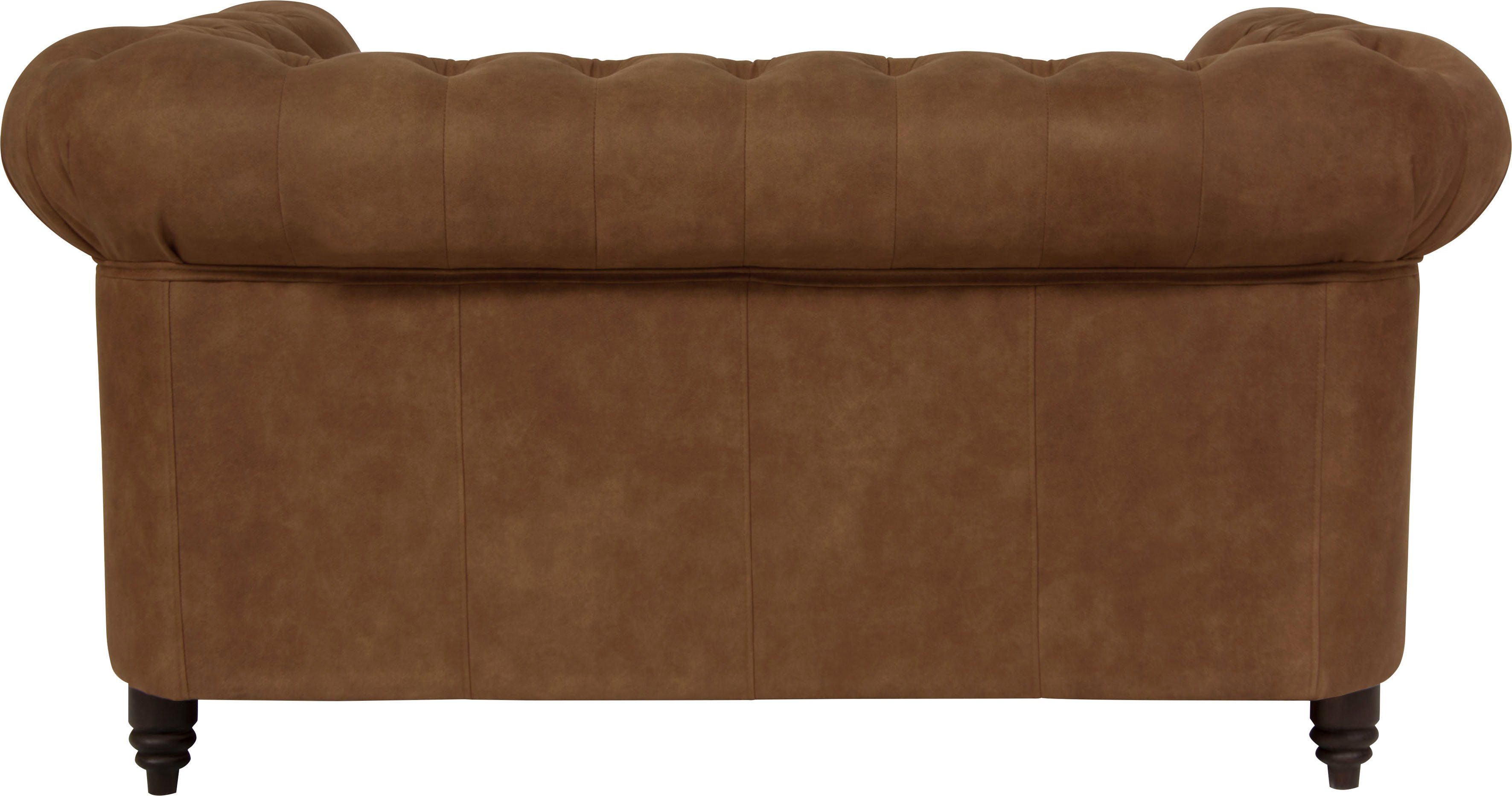 Home affaire Chesterfield-bank Aarburg luxueuze capitonnage en siernagels in chesterfield-design