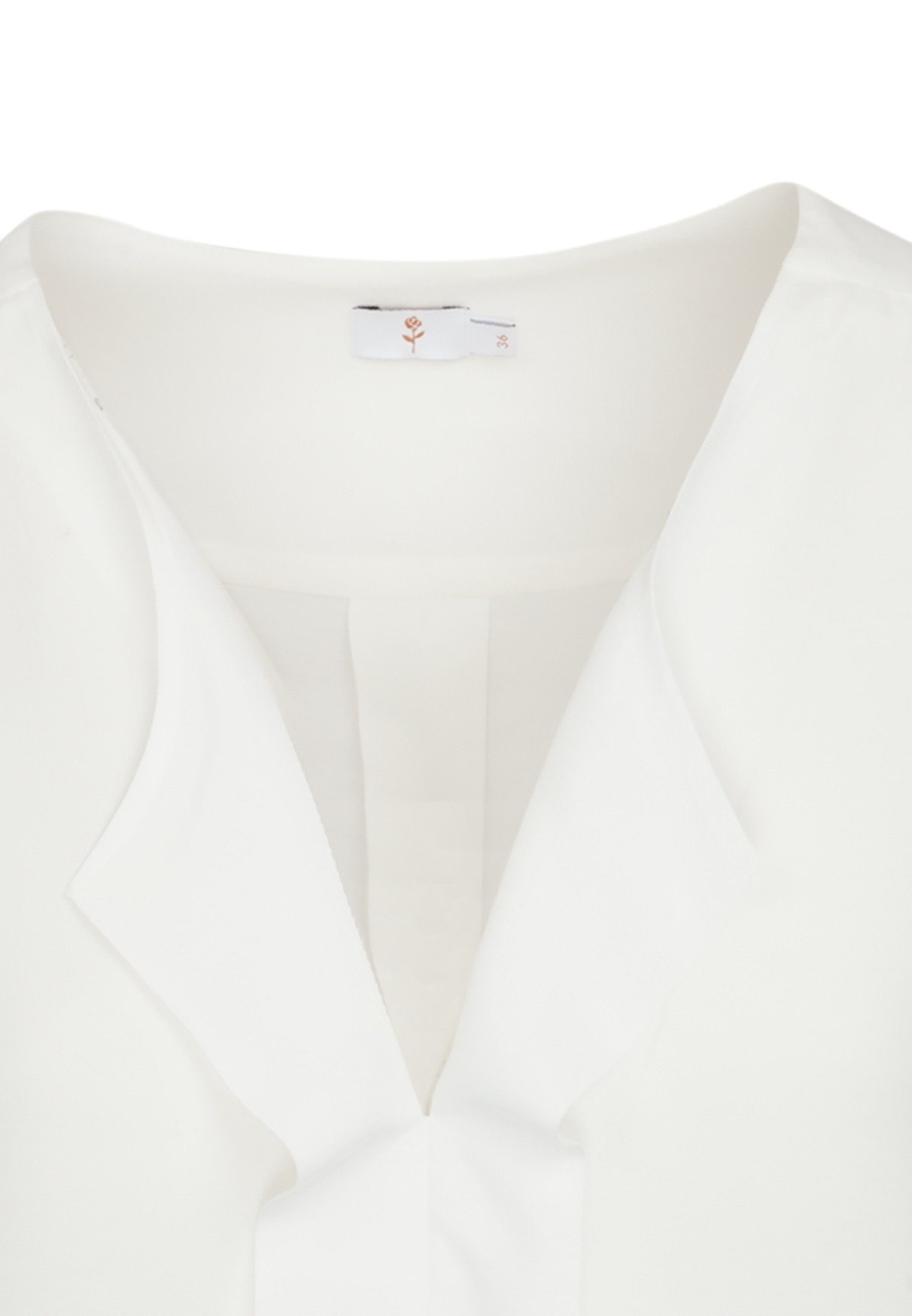 seidensticker Blouse zonder sluiting Zwarte roos Lange mouwen V-hals uni