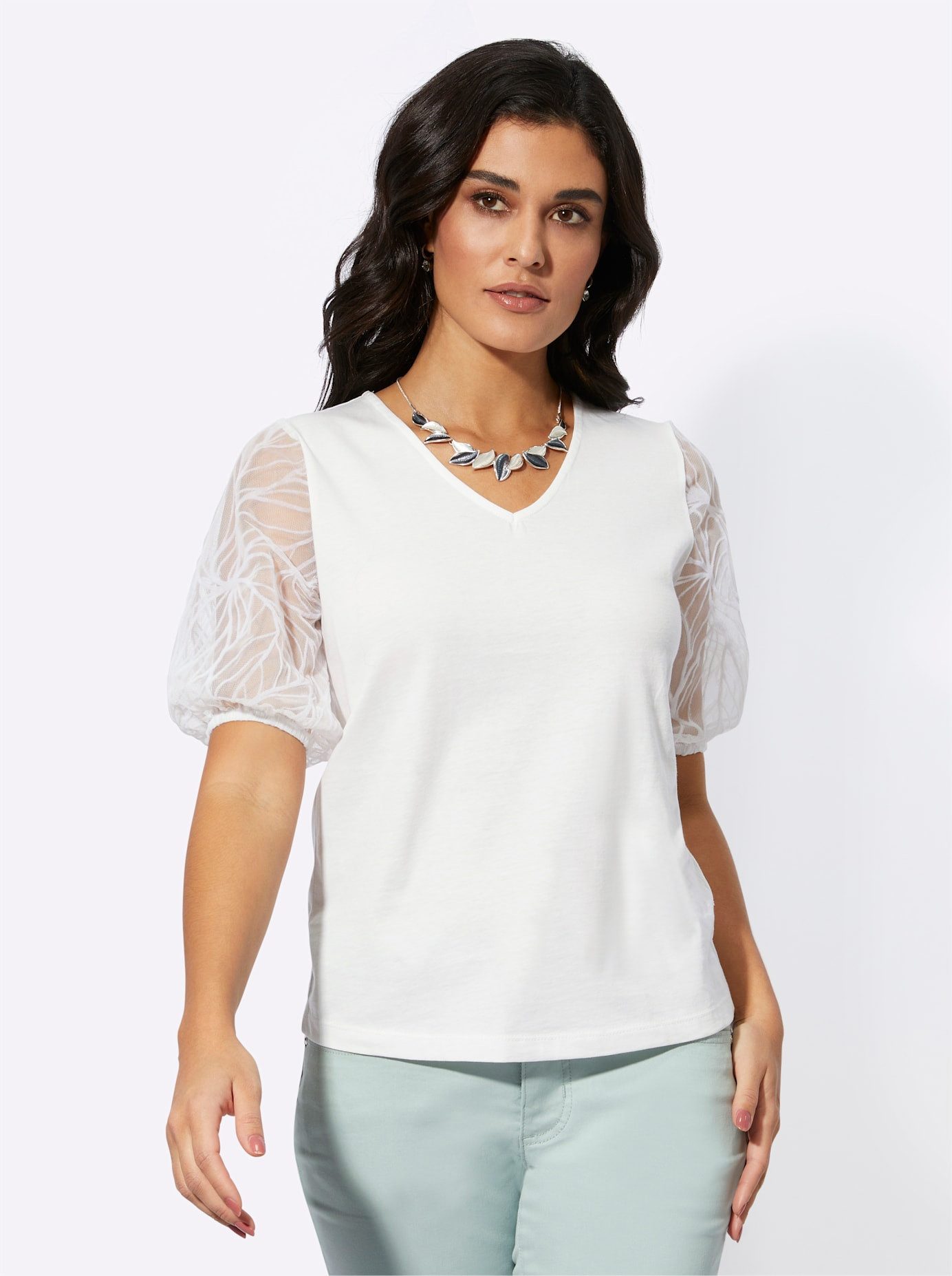 Creation L Shirt met korte mouwen Modal-mix-shirt (1-delig)