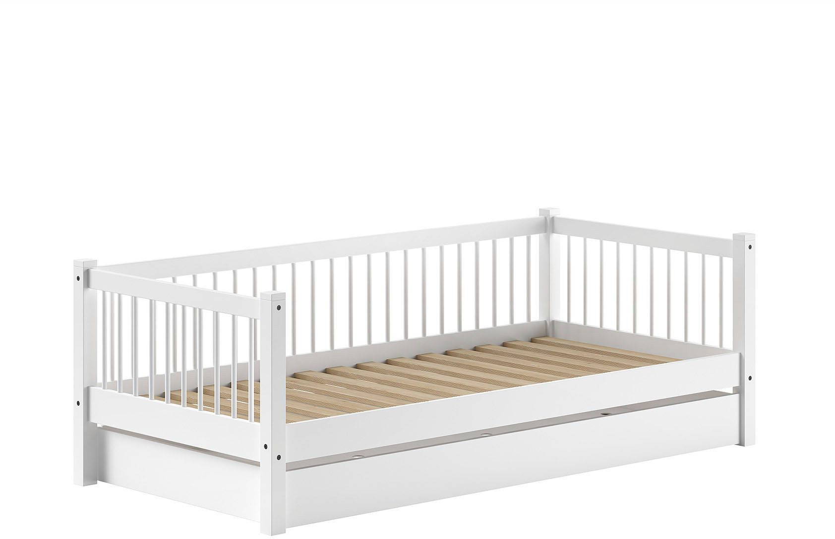 Home affaire 1-persoonsledikant met lf 90x200 cm, optioneel met of zonder bedlade, beuken wit