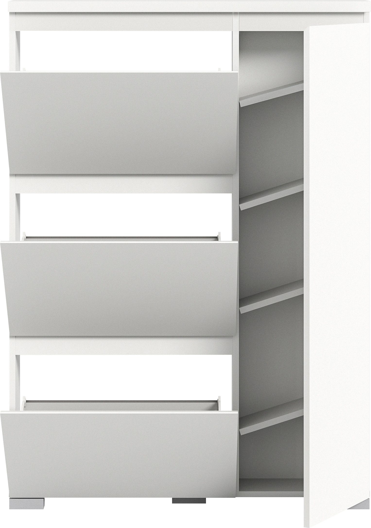 INOSIGN Schoenenkast Skoskap, Diepte 18 cm, 3 Deurtjes, 1 Deur, plaats voor ca. 12 paar schoenen