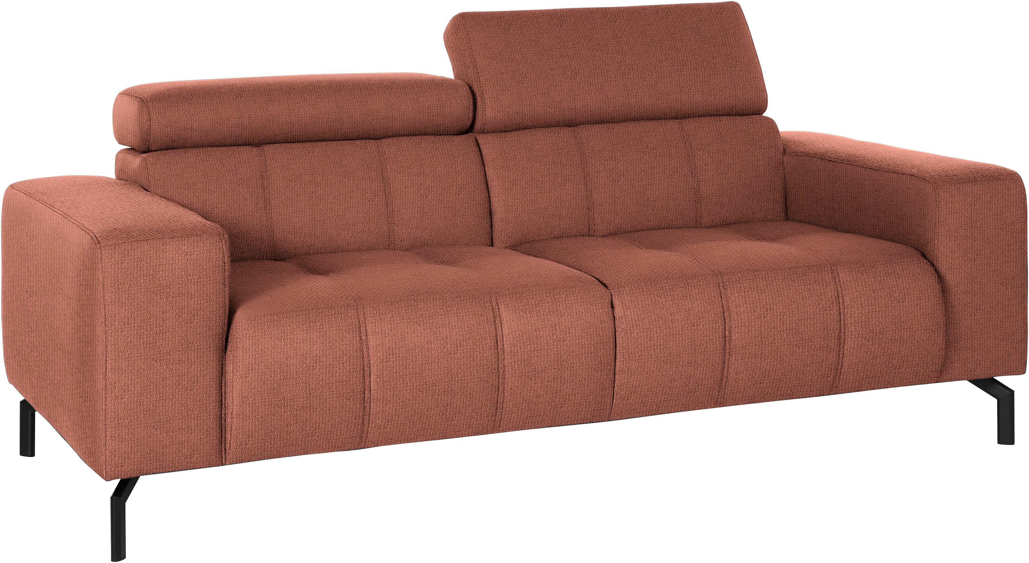 DOMO collection 2-zitsbank Cunelli tijdloos en elegant, moderne zitnaden als designelement,