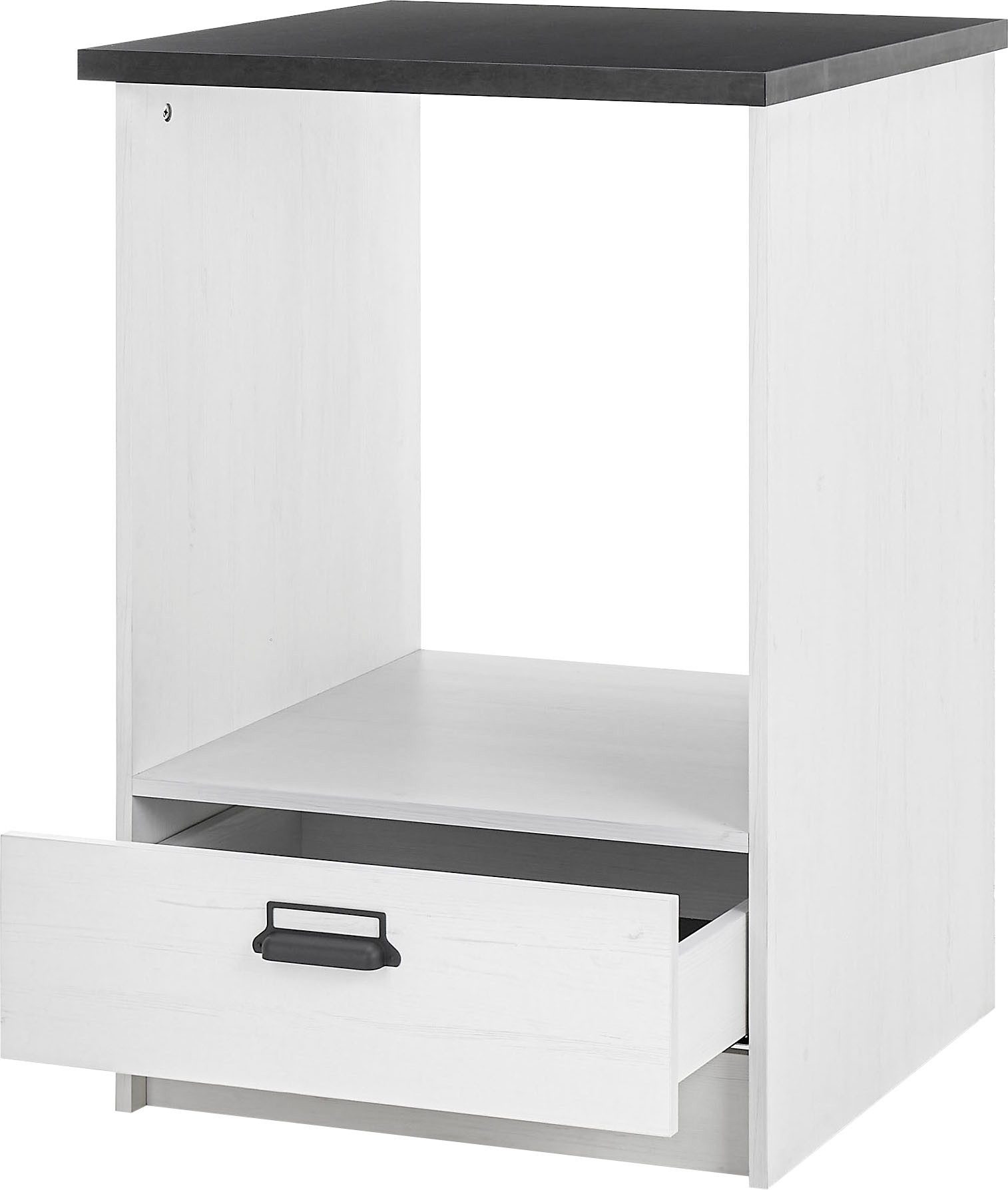 Home affaire Ombouwkast voor oven Sherwood met apothekersgrepen van metaal, breedte van het werkblad 63 cm
