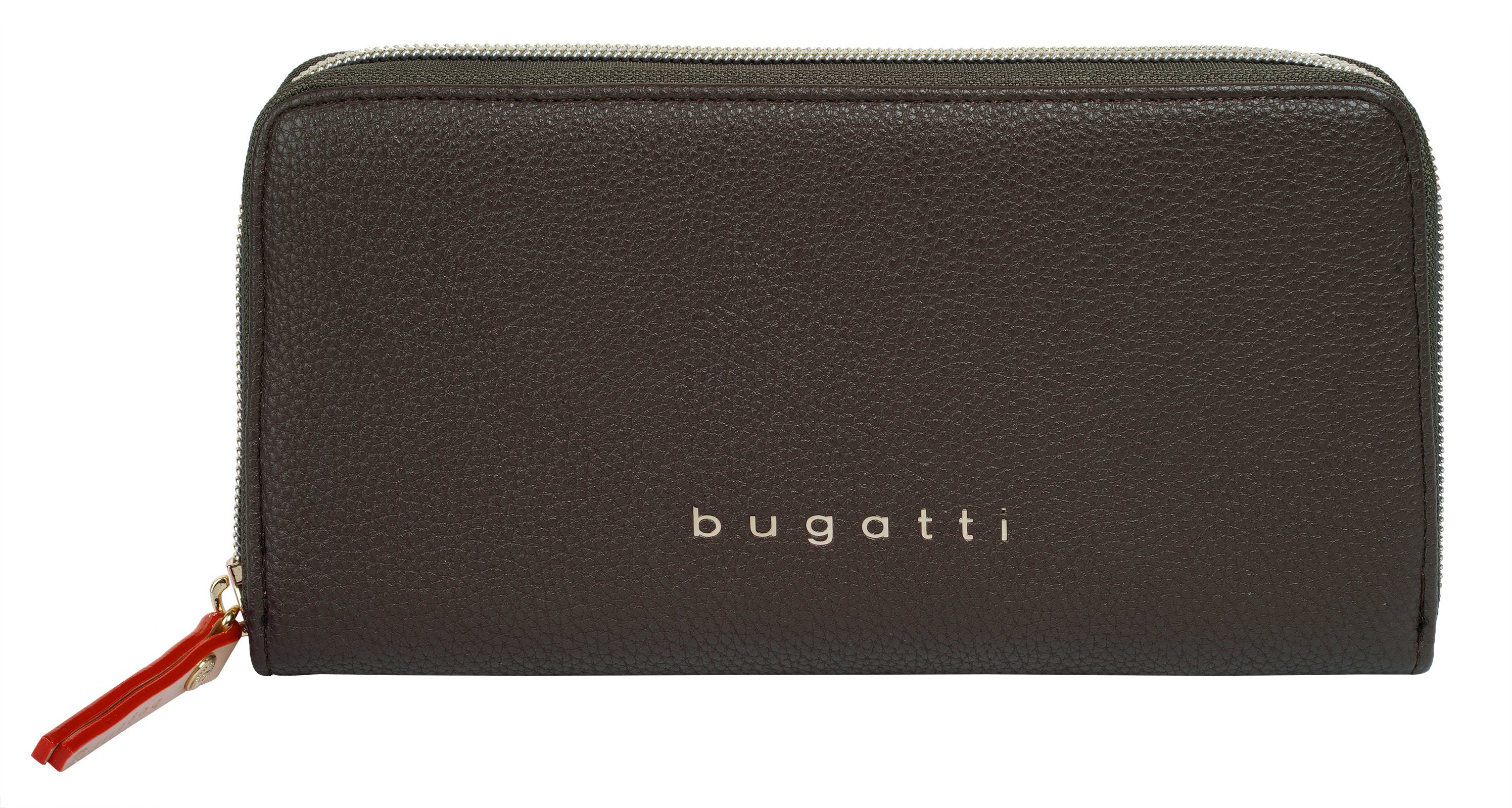 Bugatti Portemonnee Ella rondom aangebrachte ritssluiting (1-delig) unisex portemonnees bruin